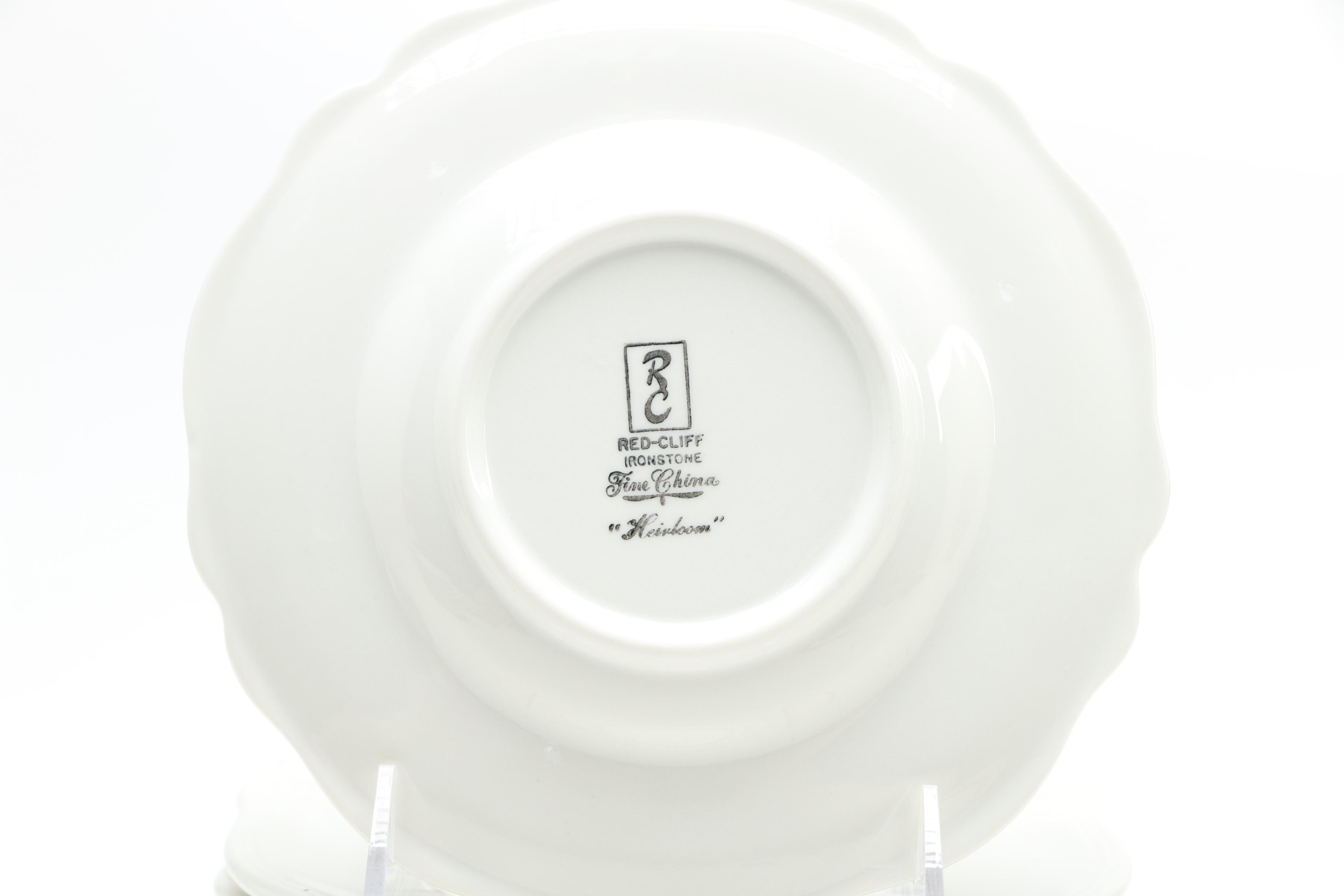 Red Cliff Ironstone "Heirloom" Tableware Set