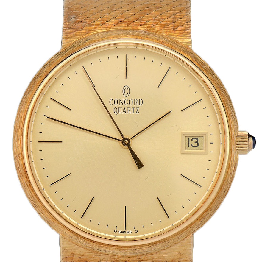 14K Yellow Gold Concord Quartz Swiss Made Watch