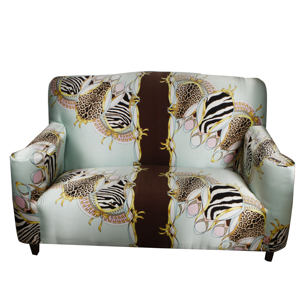 Settee with Roberto Cavalli Silk Patterned Upholstery