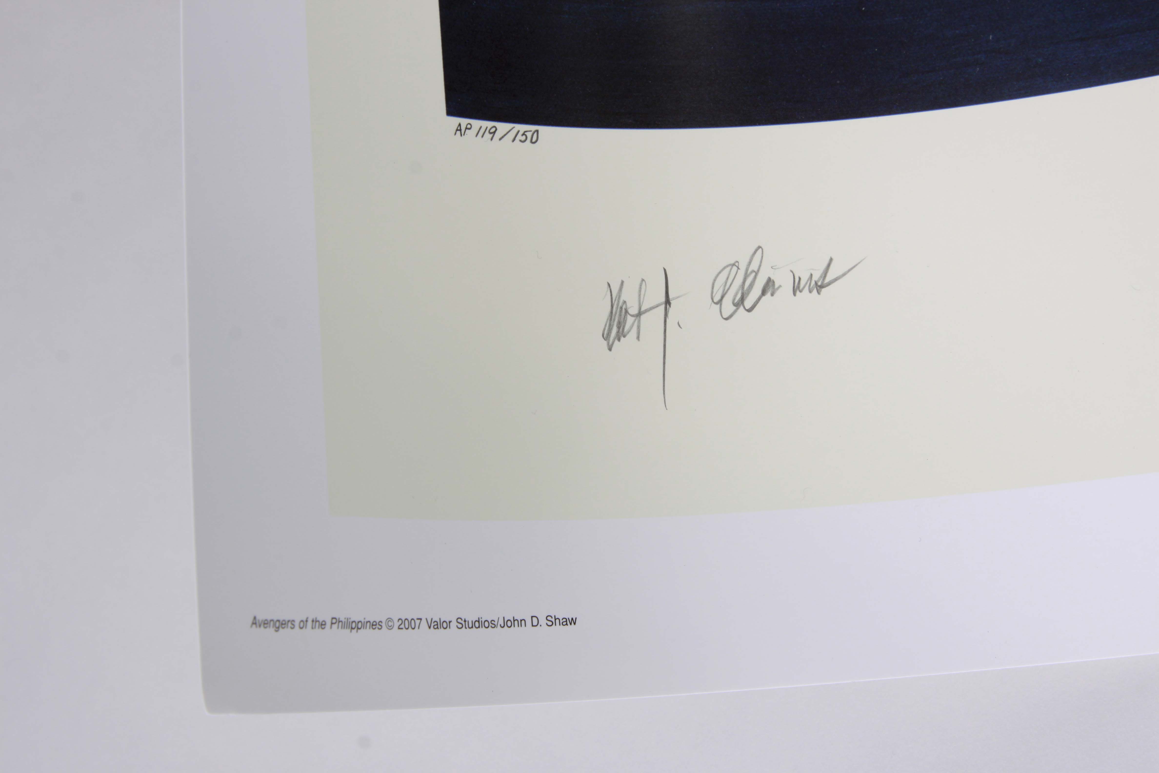 John D. Shaw Lithograph "Avengers' of the Philippines"