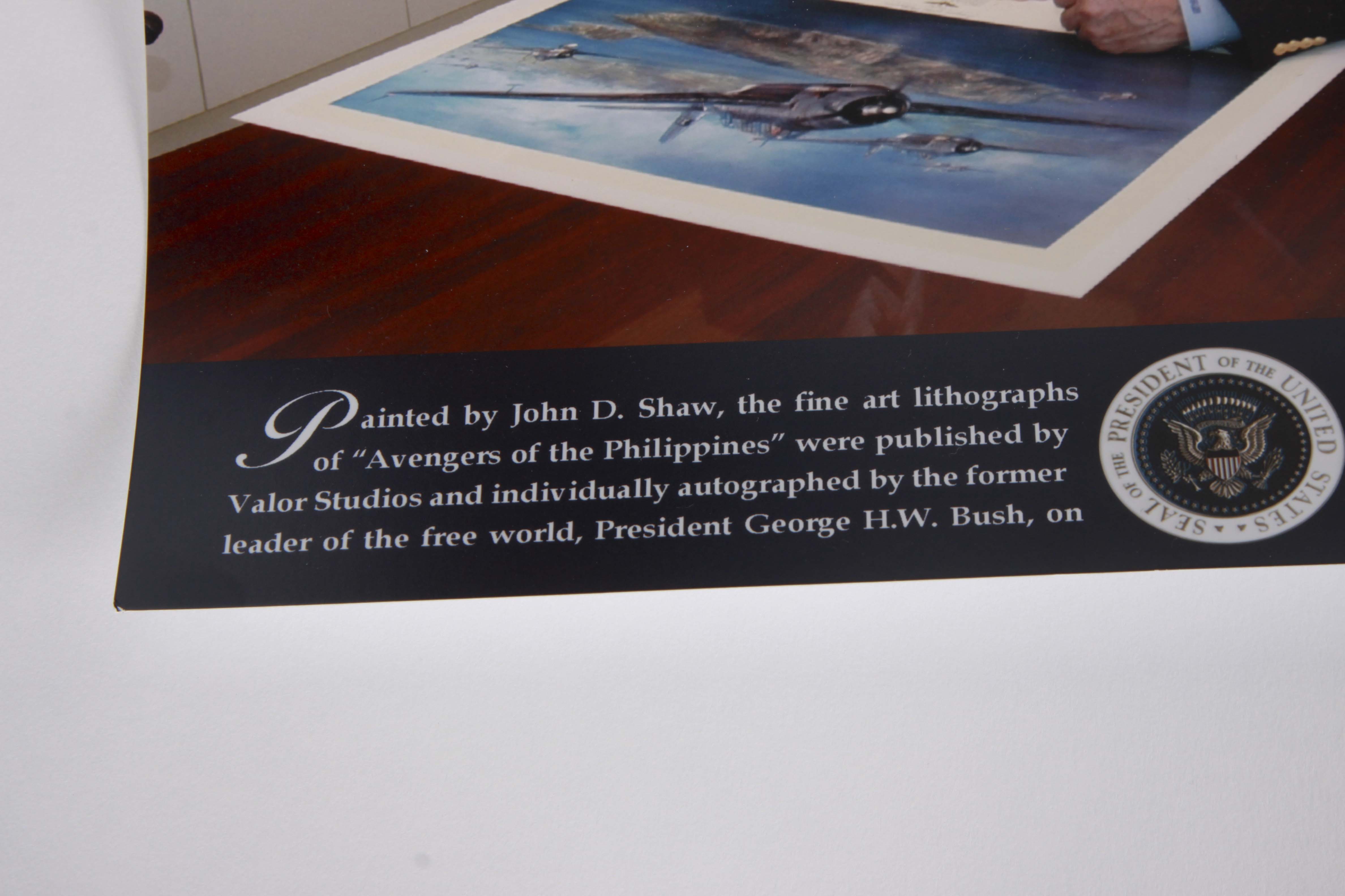 John D. Shaw Lithograph "Avengers' of the Philippines"