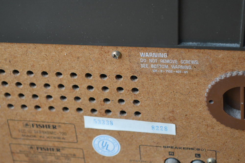 Fisher MC-720 Cassette/Turntable Stereo With Panasonic Speakers