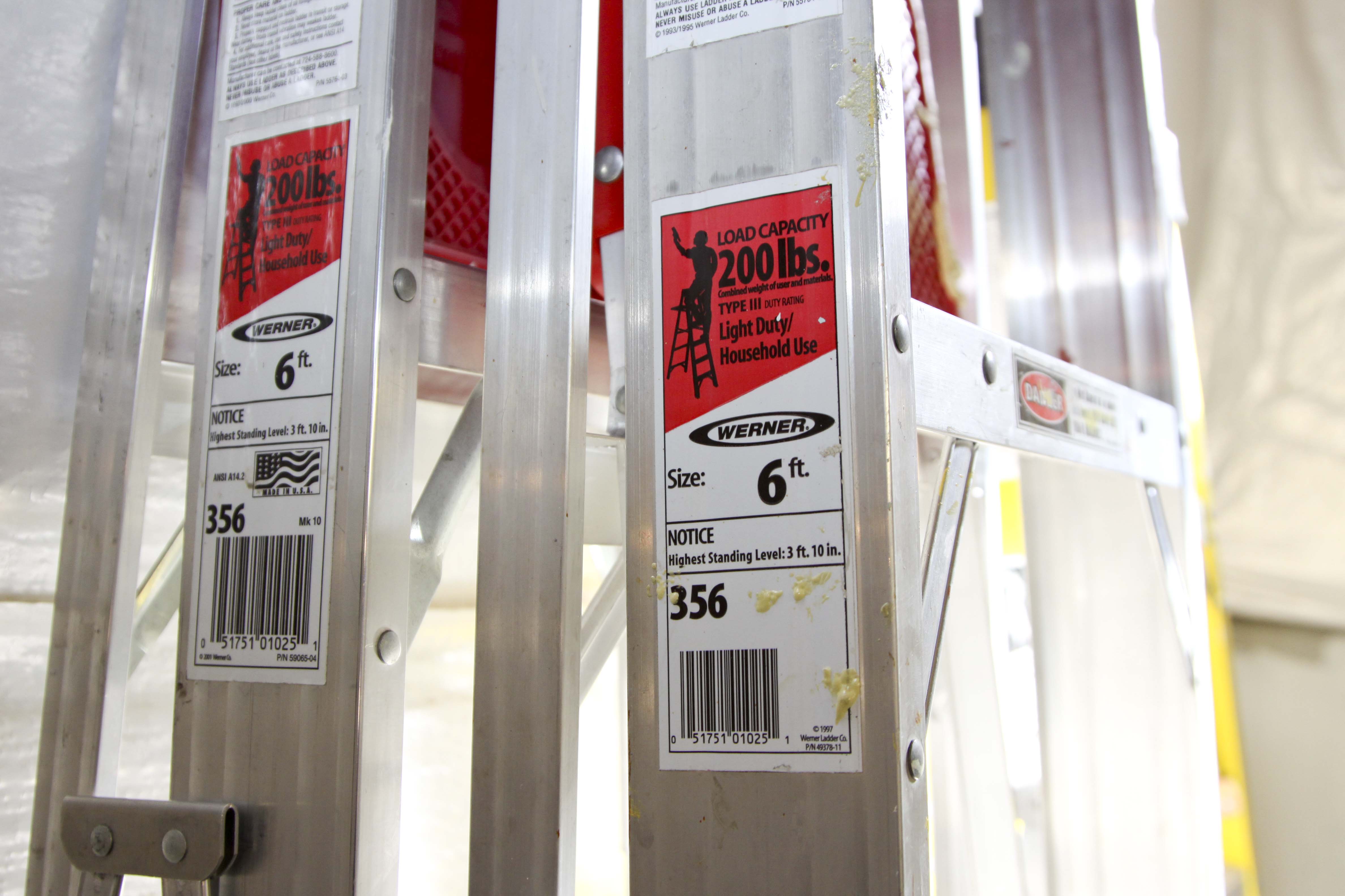 Group of Metal Ladders