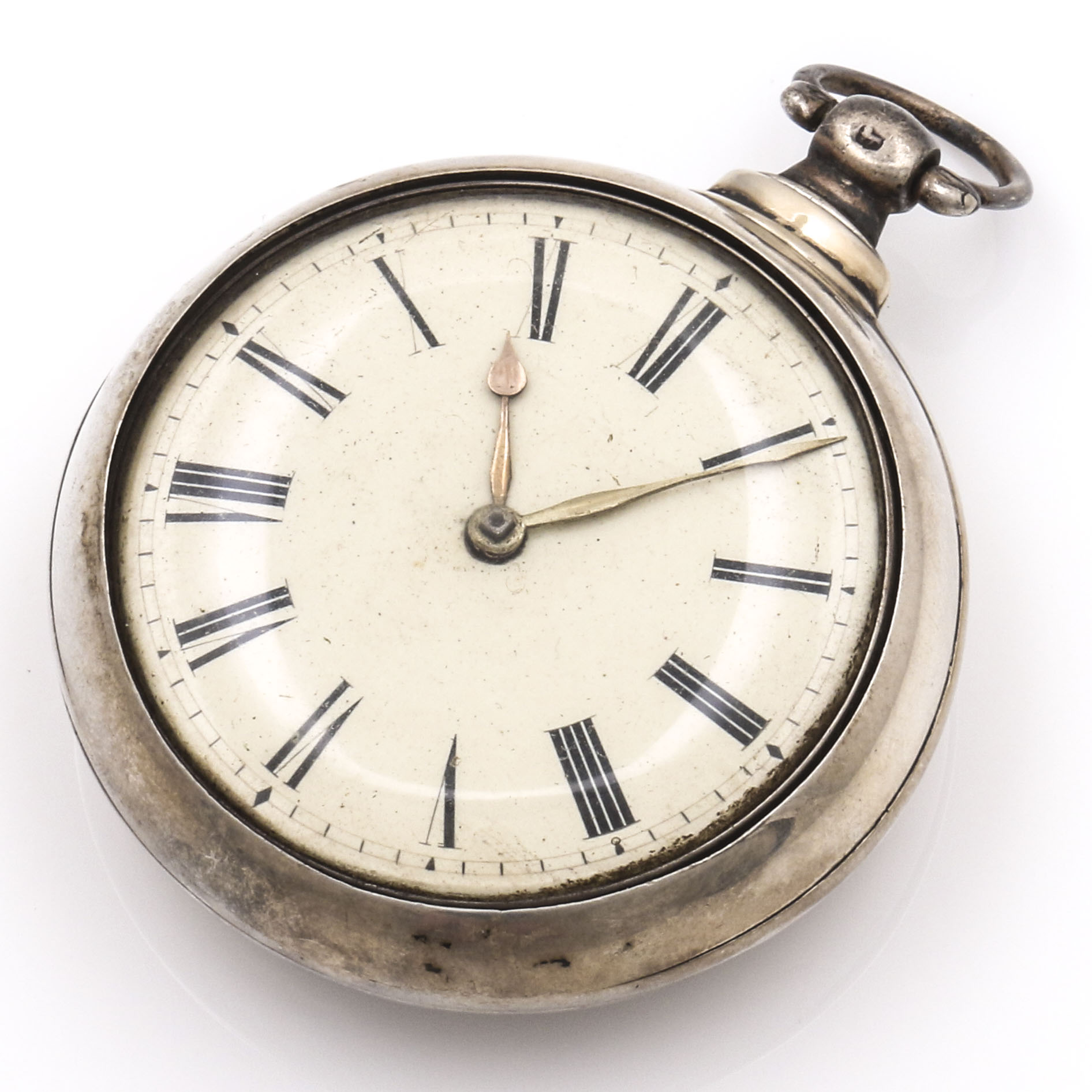 Antique Birmingham Sterling Silver Pocket Watch