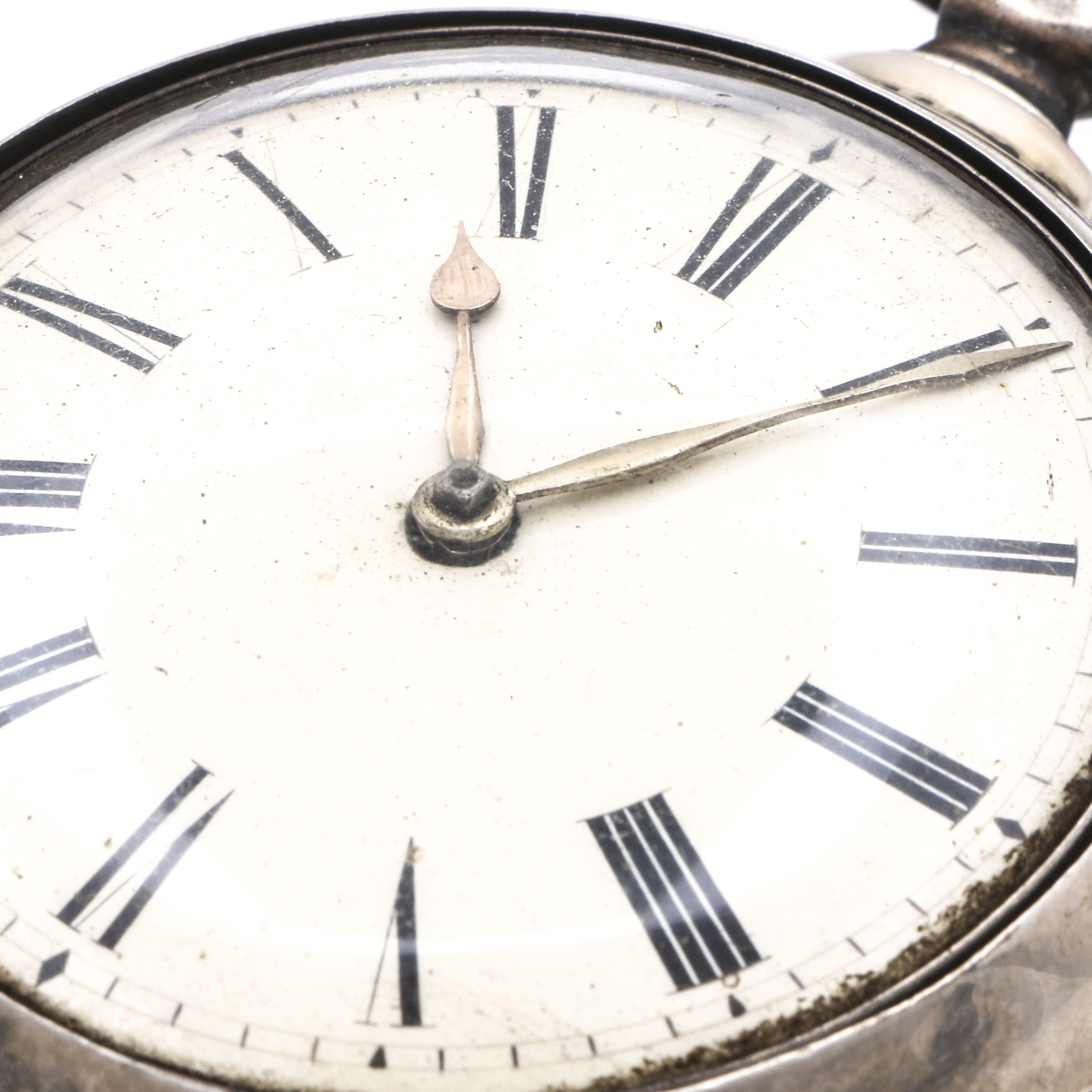 Antique Birmingham Sterling Silver Pocket Watch