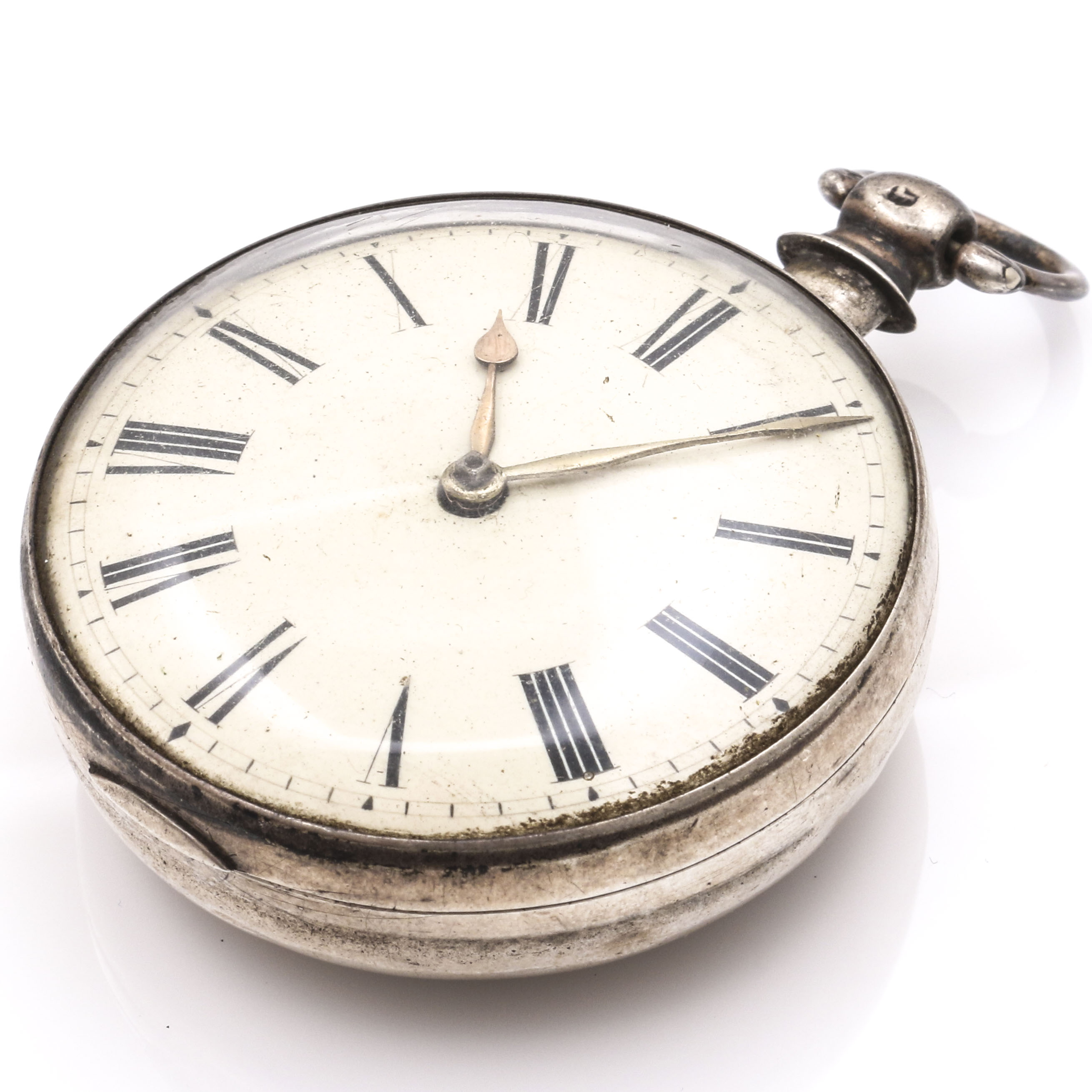 Antique Birmingham Sterling Silver Pocket Watch