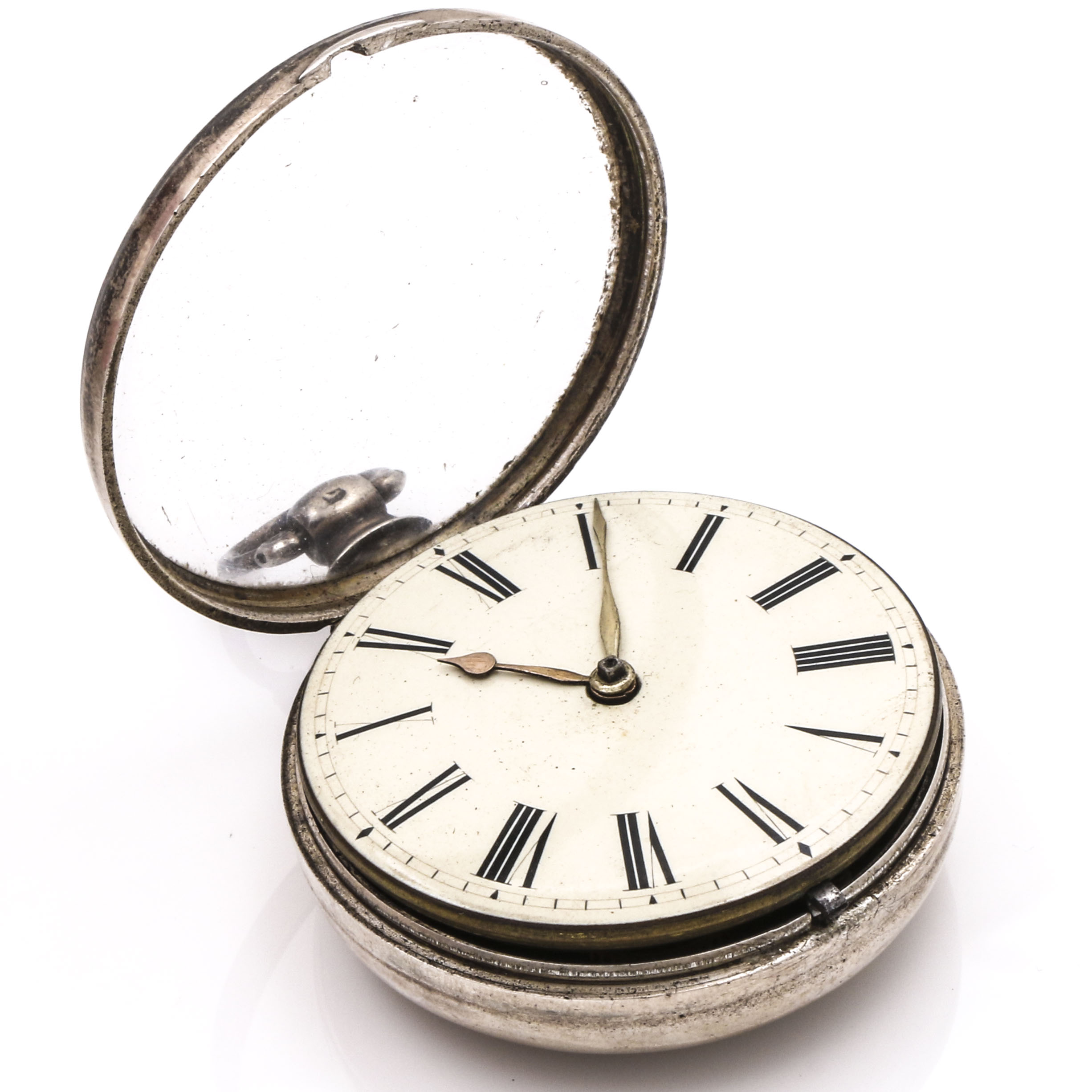 Antique Birmingham Sterling Silver Pocket Watch
