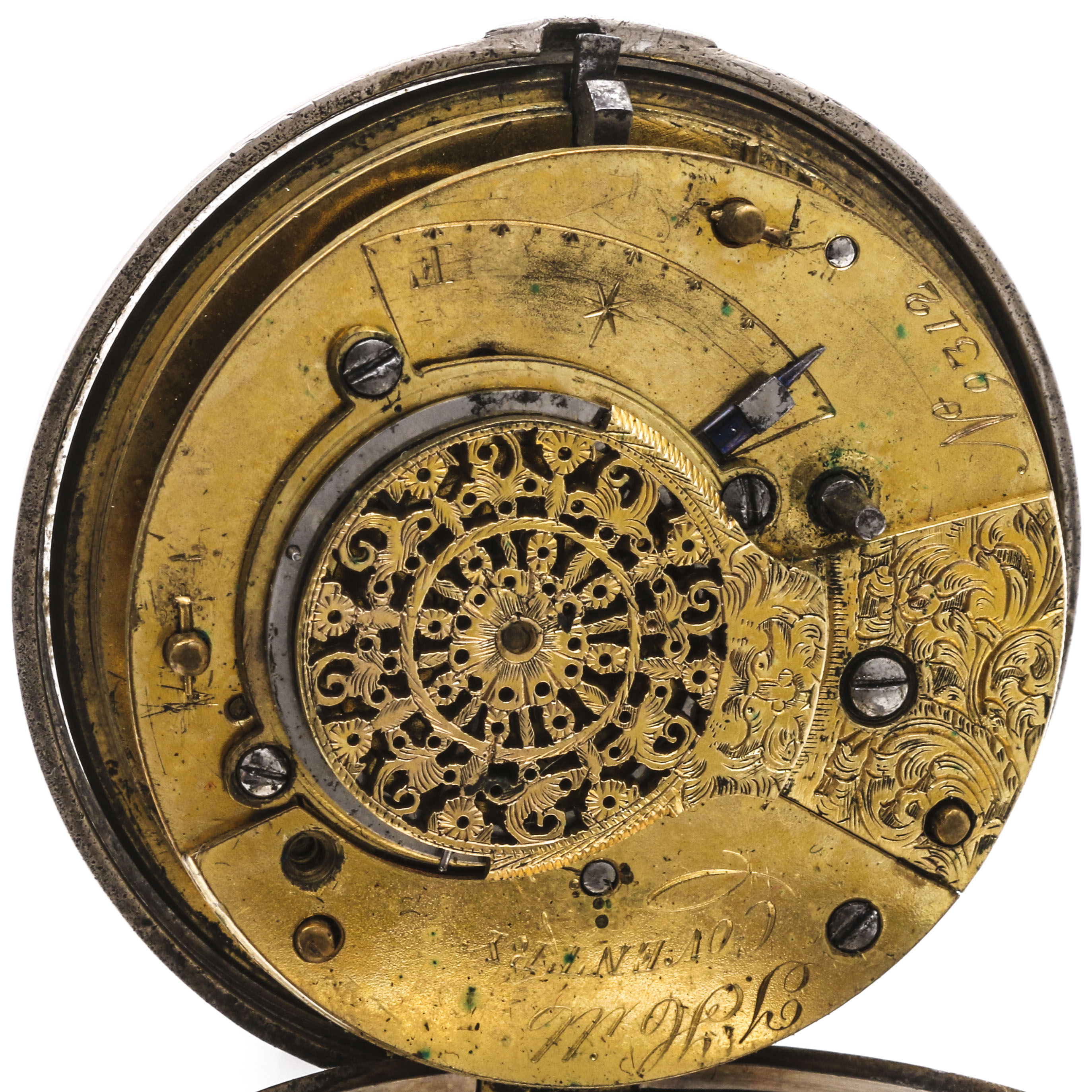 Antique Birmingham Sterling Silver Pocket Watch