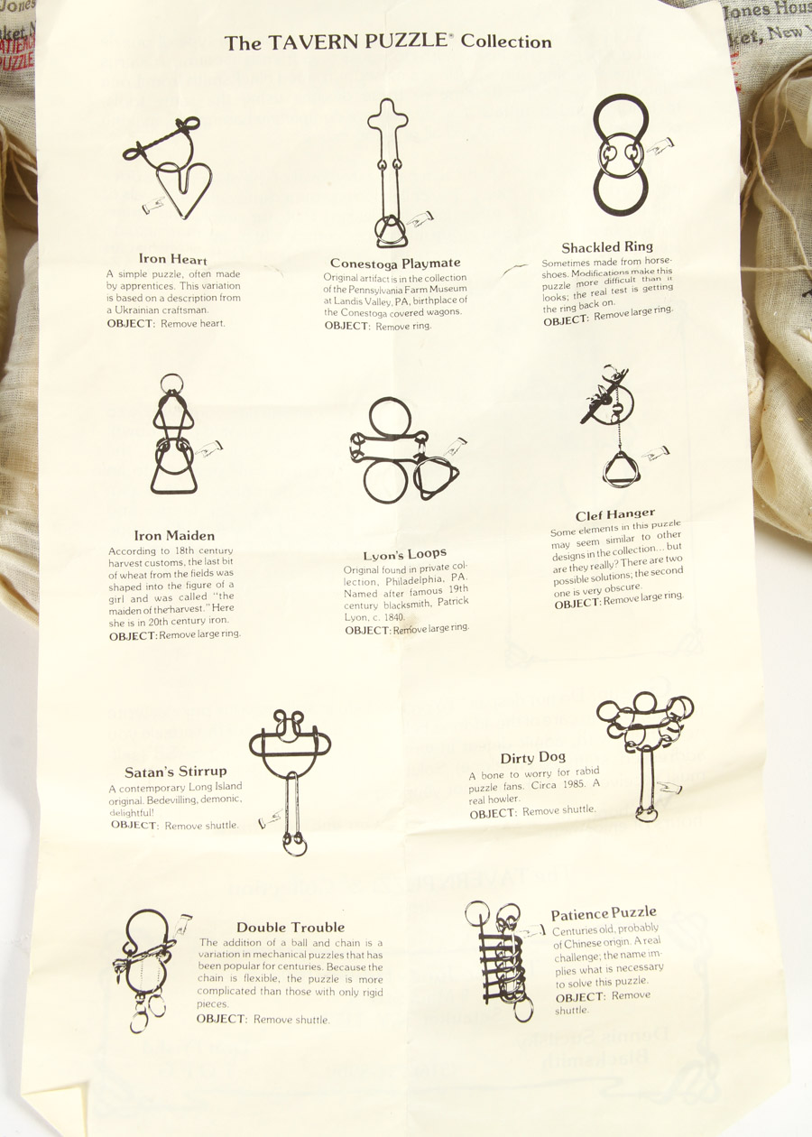 Set of 17th and 18th-Century Reproduction Tavern Puzzles