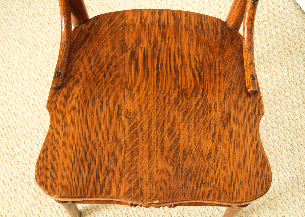 Vintage Tiger Oak Side Chair
