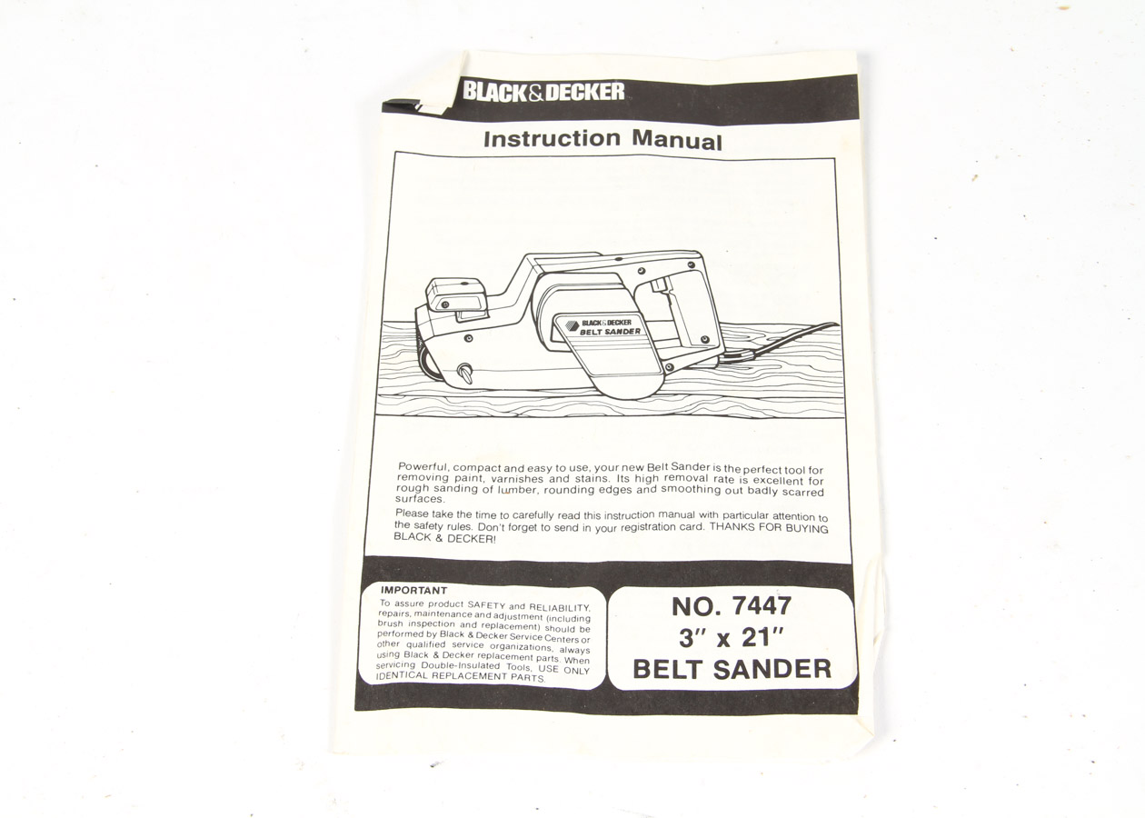 Pair of Black & Decker Belt Sanders