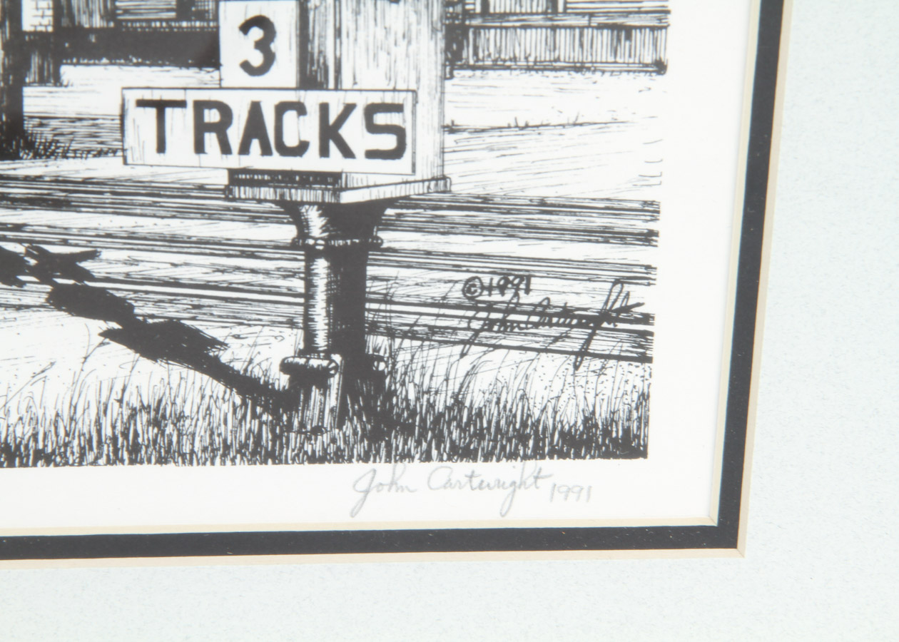 John Cartwright Signed Railroad Crossing Print
