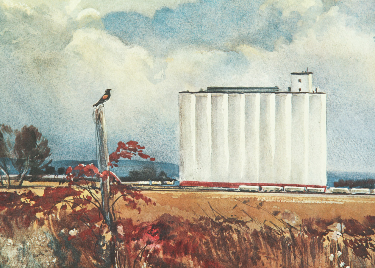 J.R. Hamil Signed Limited Edition Print "Grain Elevators"