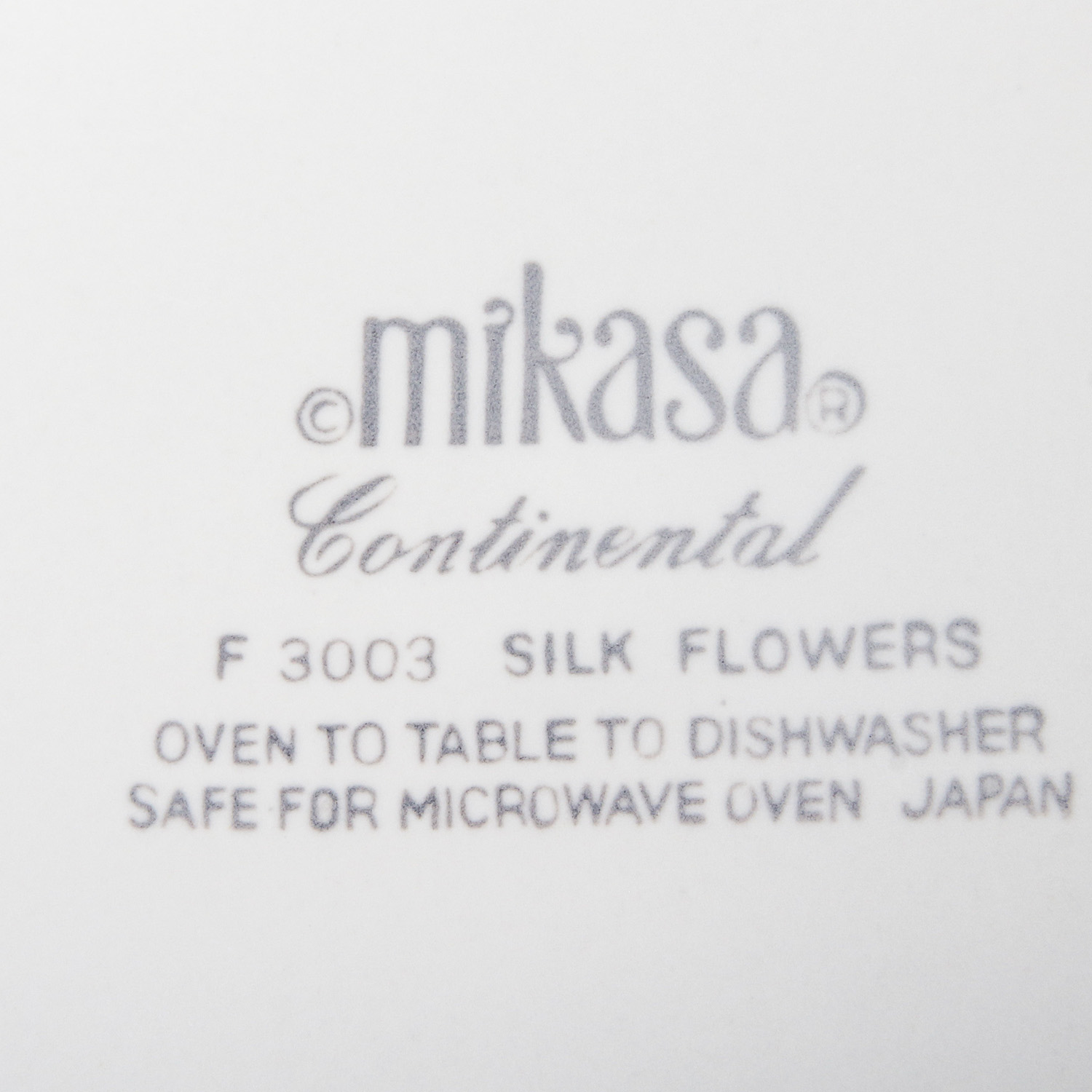 Set of Vintage 1980s Mikasa "Silk Flower" China Dishes