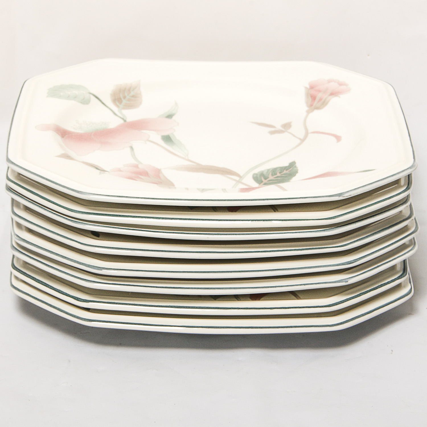 Set of Vintage 1980s Mikasa "Silk Flower" China Dishes