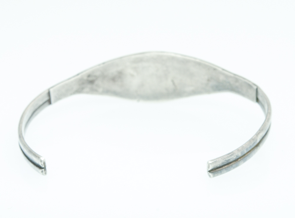 Sterling Silver and Synthetic Turquoise Cuff