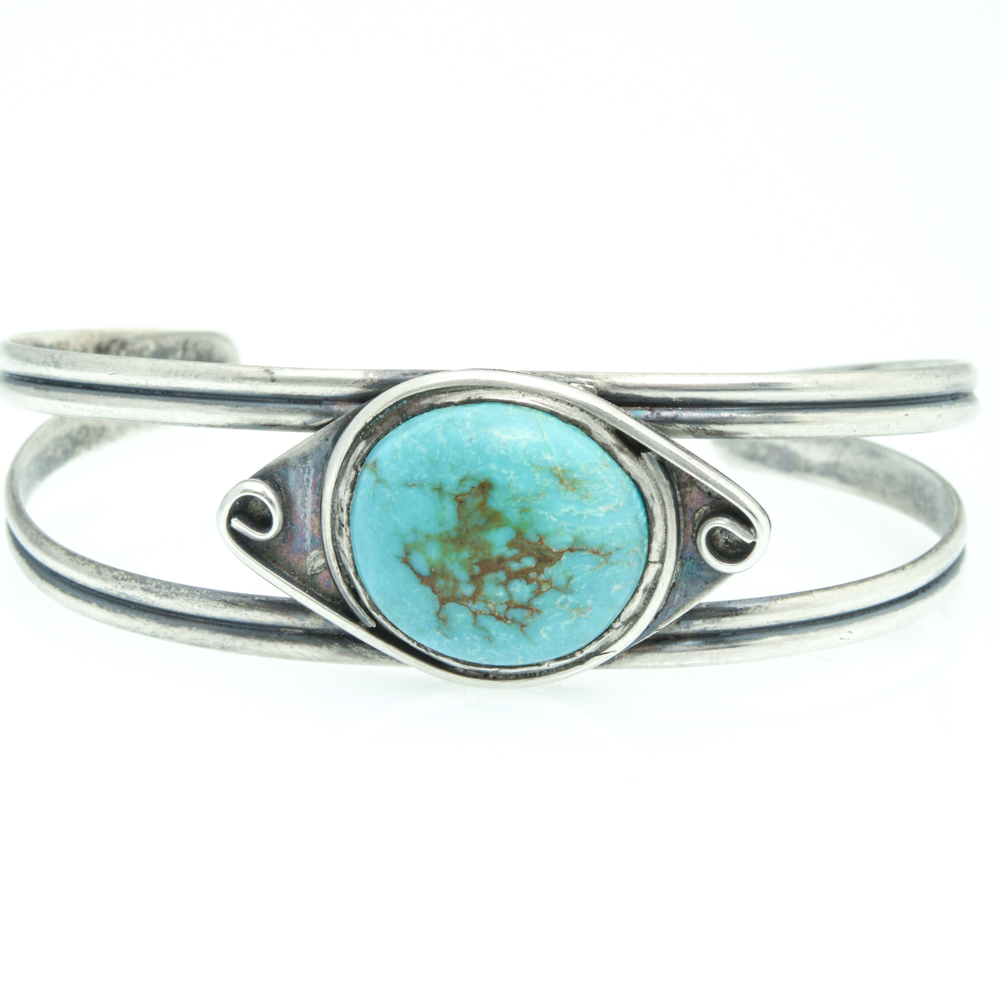 Sterling Silver and Turquoise Cuff