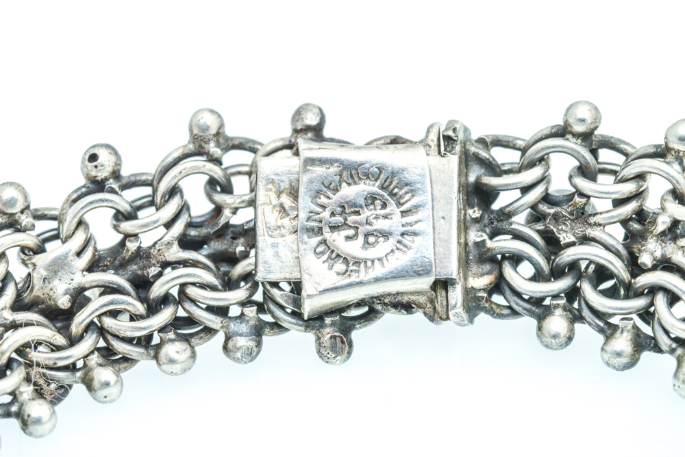 Pair of Sterling Silver and Turquoise Bracelets