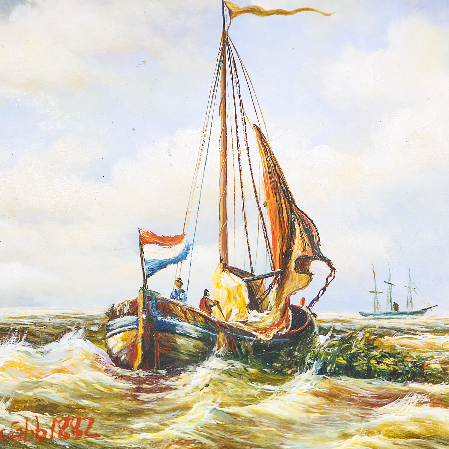 Antique Original Oil Painting by William Webb