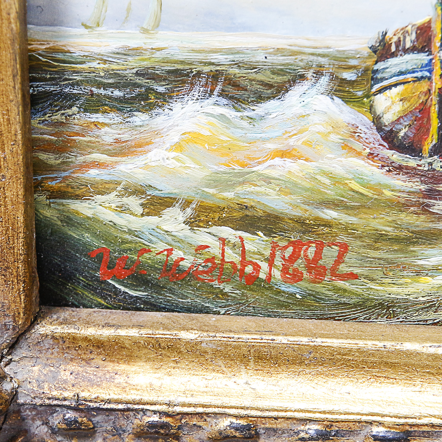 Antique Original Oil Painting by William Webb