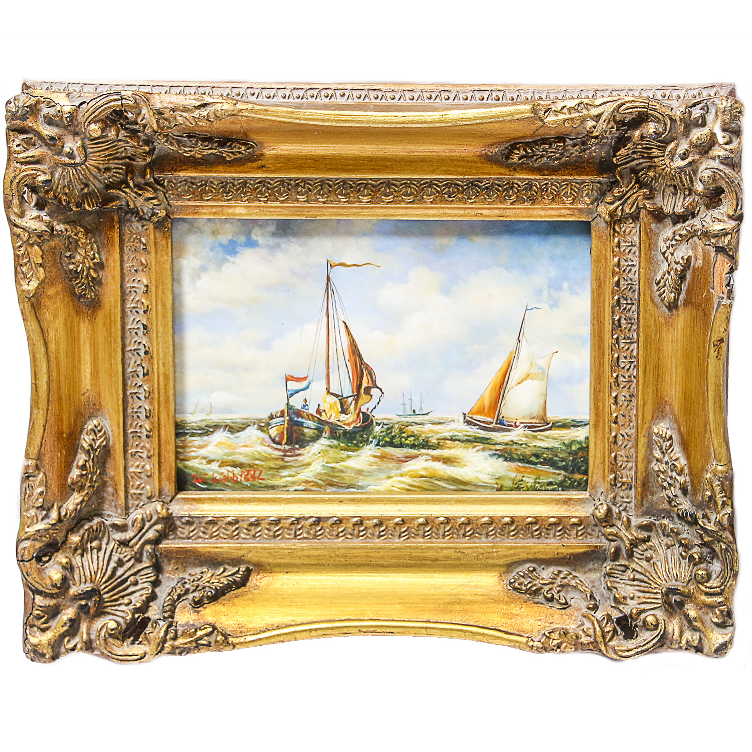 Antique Original Oil Painting by William Webb