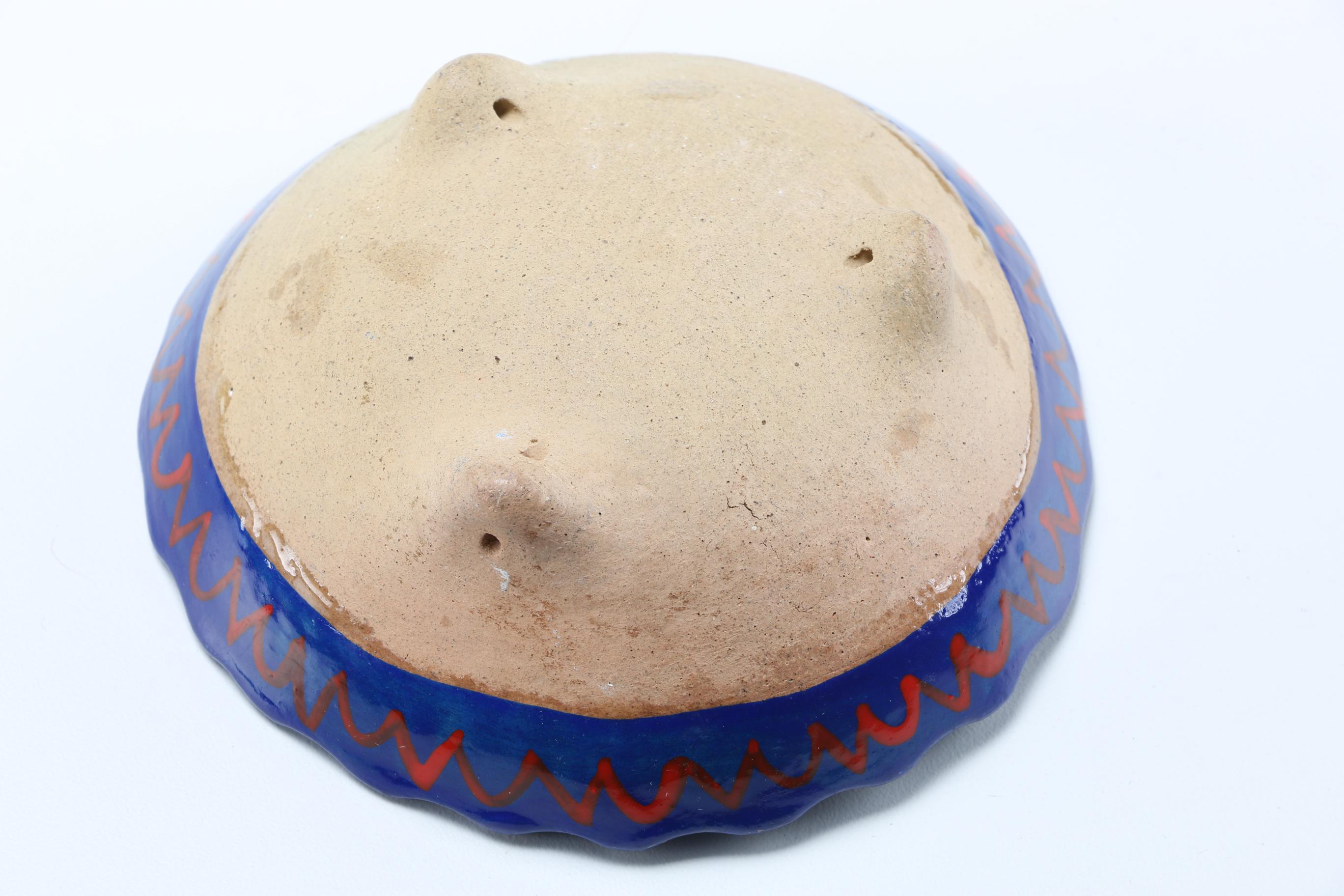 Hand-Painted Mexican Style Pottery Salsa Bowls