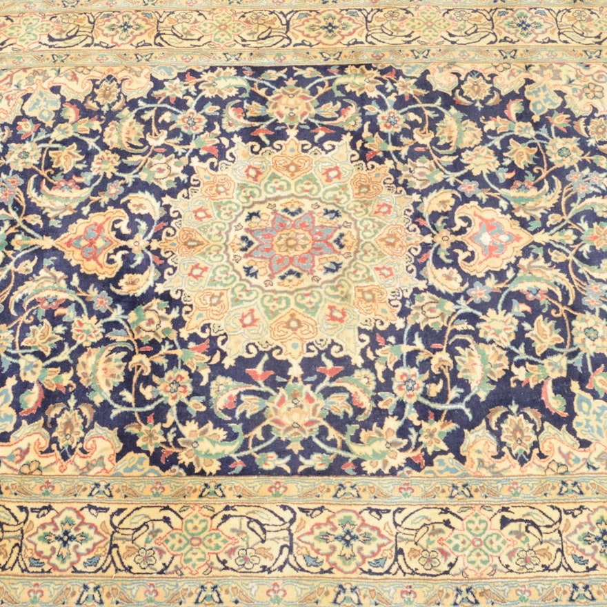 Semi-Antique Hand Knotted Persian Nain Area Rug