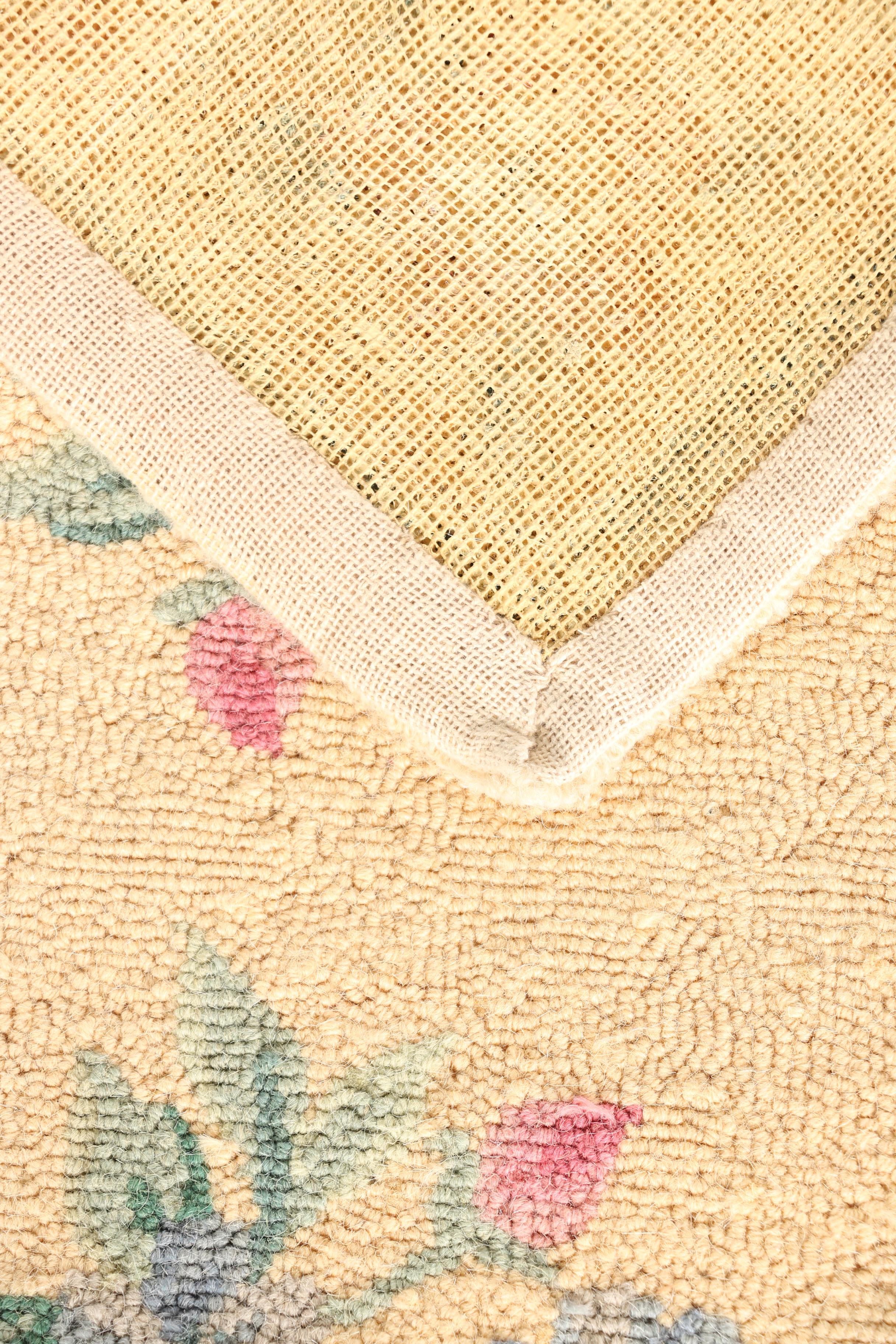 Pair of Hooked Floral Carpet Runners