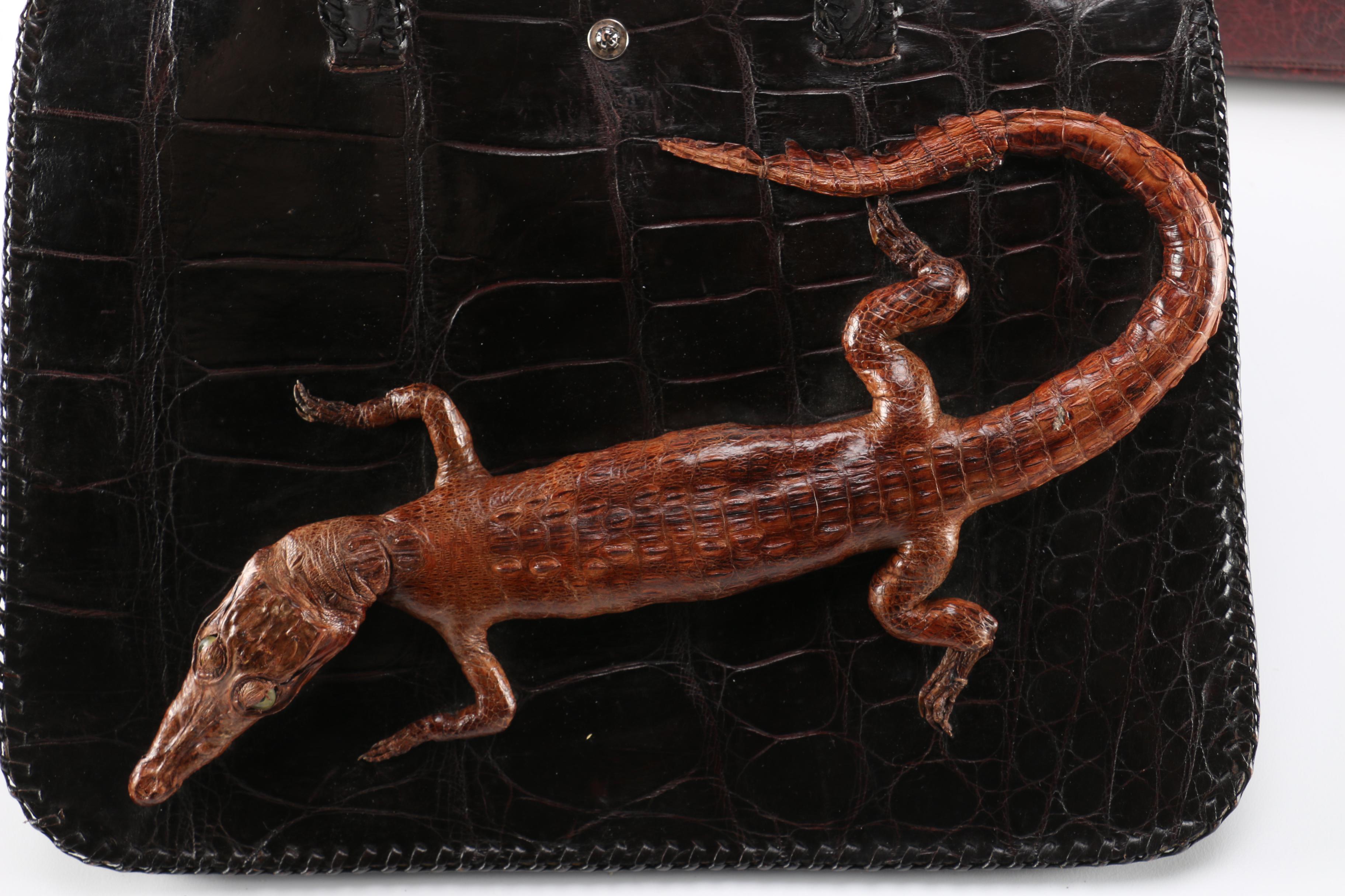 Alligator Leather Purse and Rosenfeld Turtle Skin Purse
