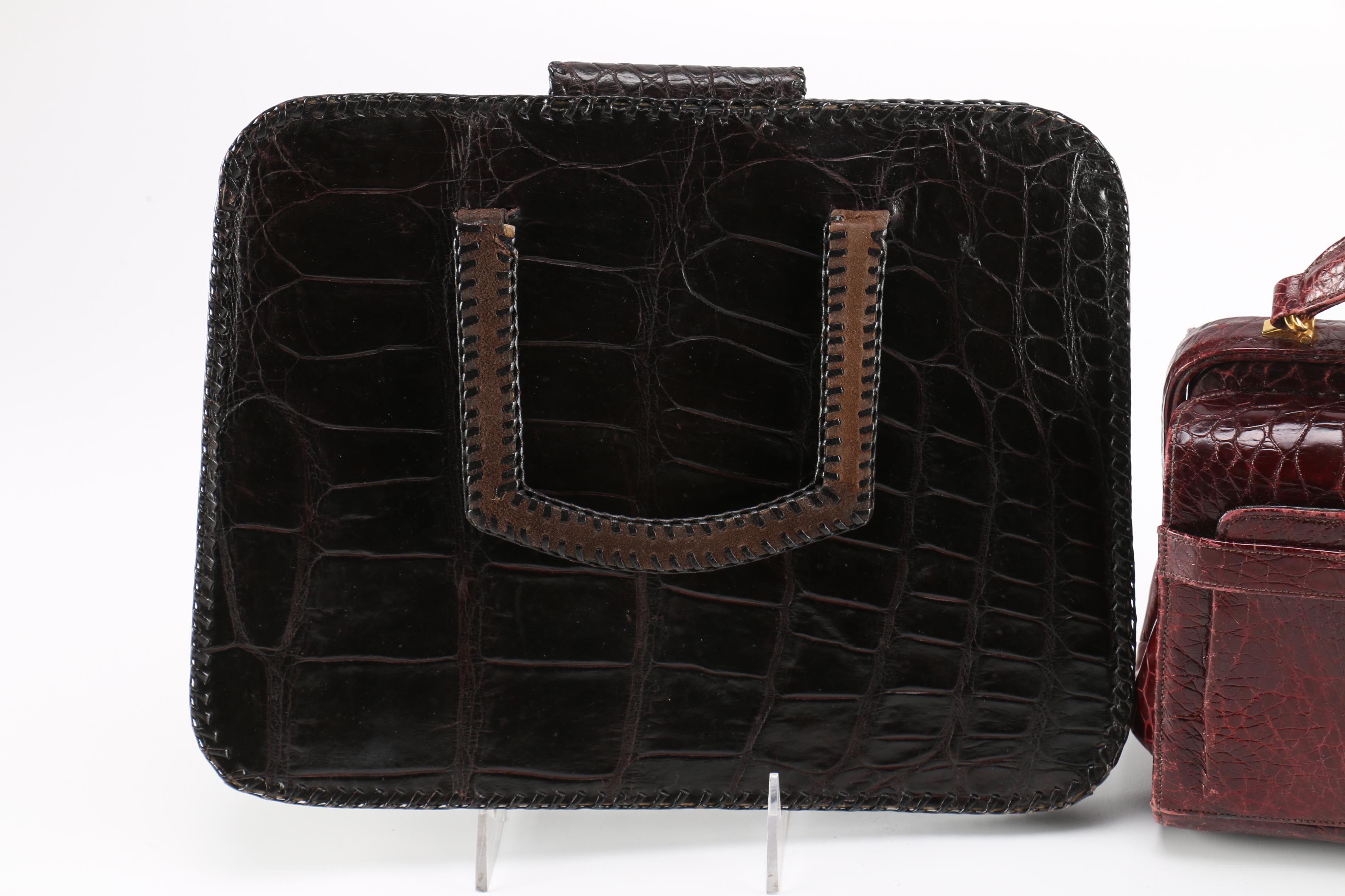 Alligator Leather Purse and Rosenfeld Turtle Skin Purse