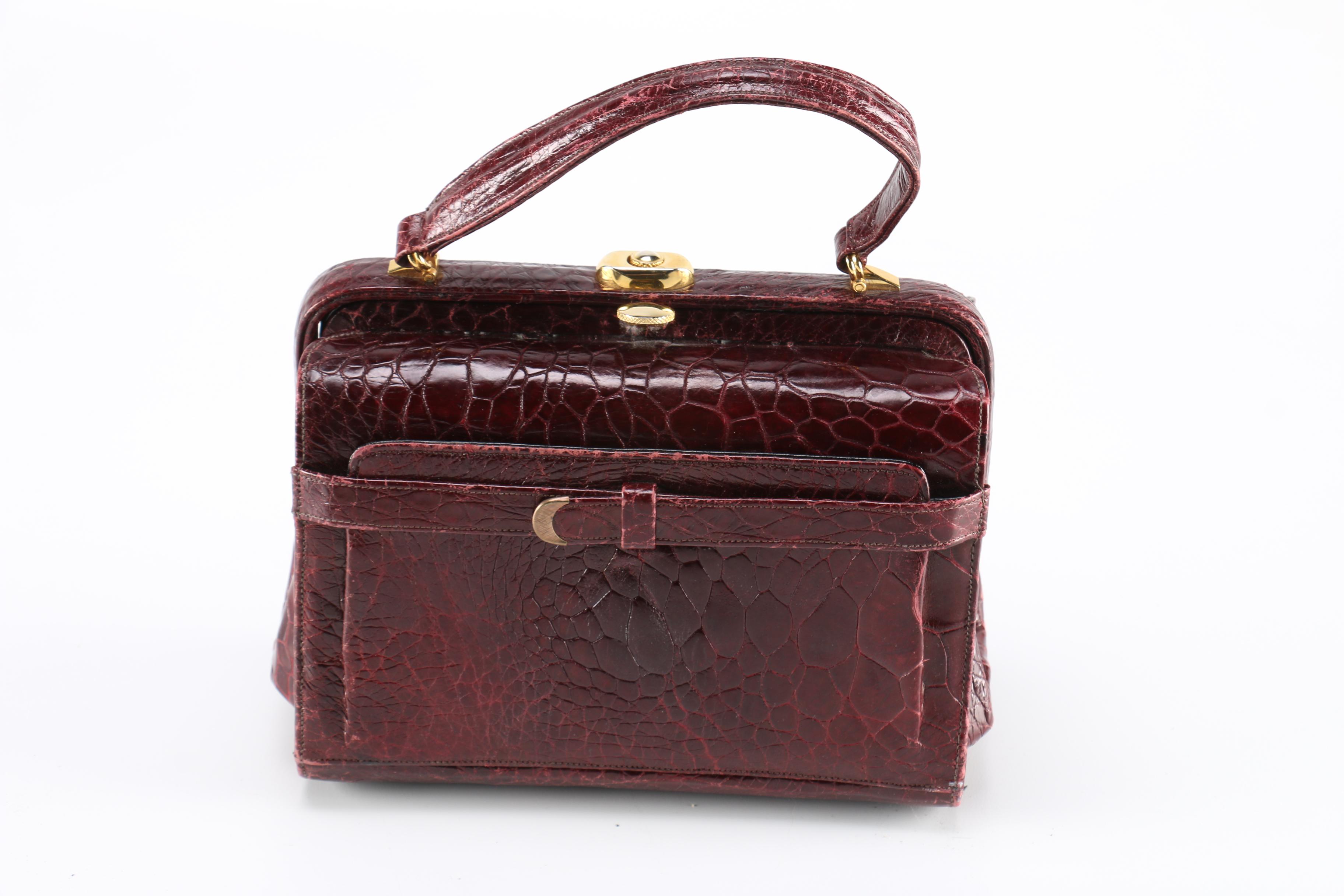 Alligator Leather Purse and Rosenfeld Turtle Skin Purse