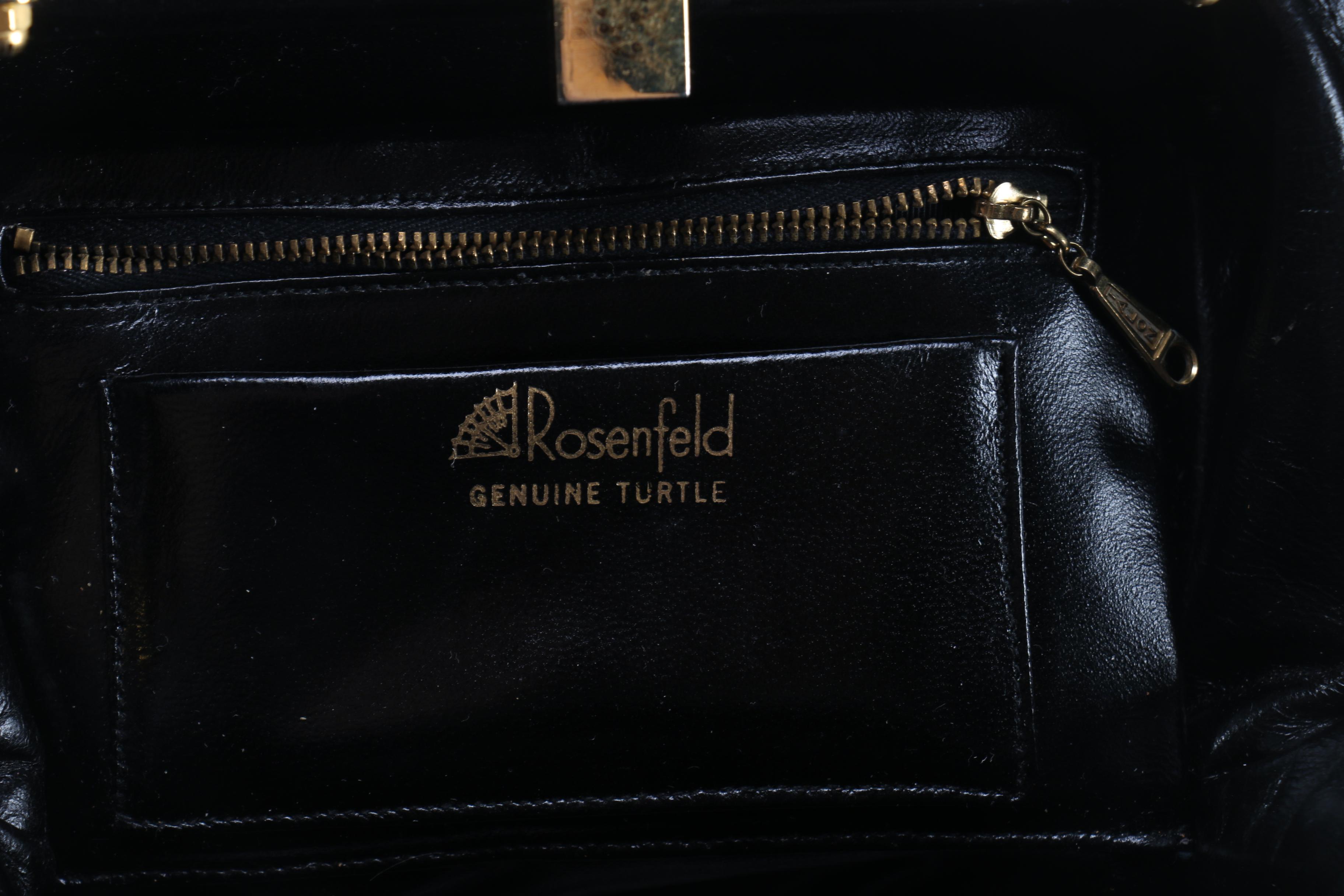 Alligator Leather Purse and Rosenfeld Turtle Skin Purse