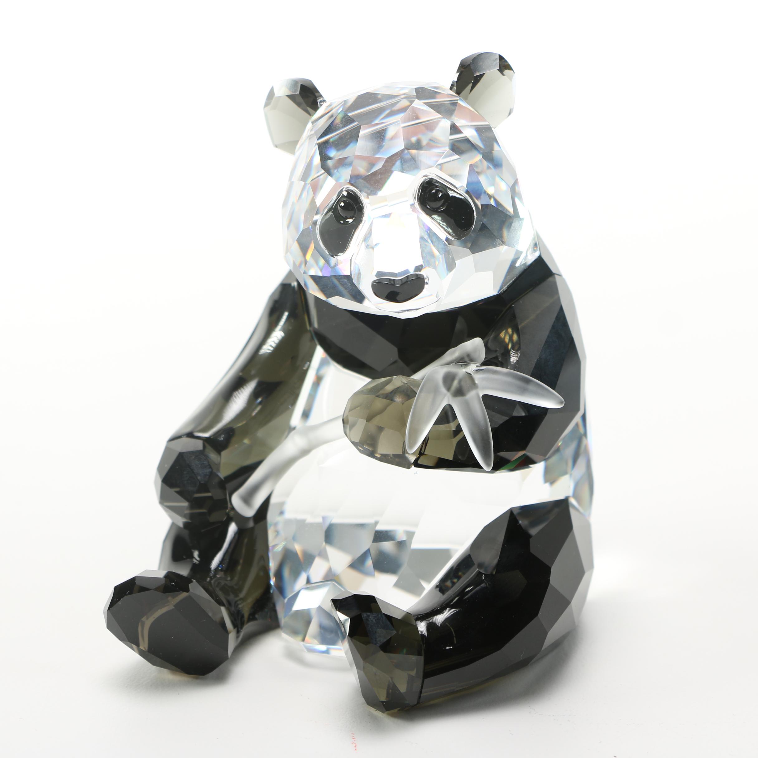 Swarovski Crystal Panda Bear Figurines