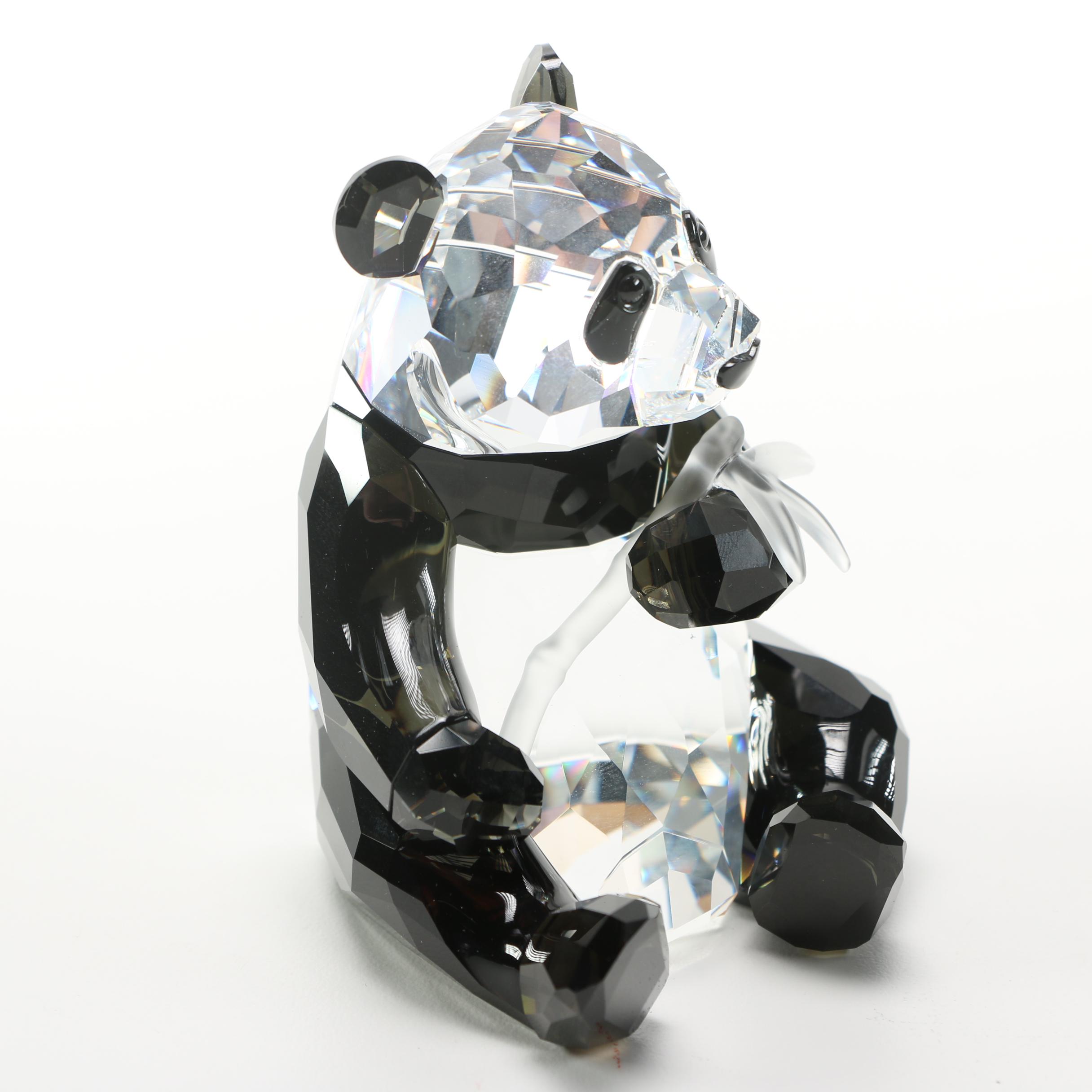 Swarovski Crystal Panda Bear Figurines