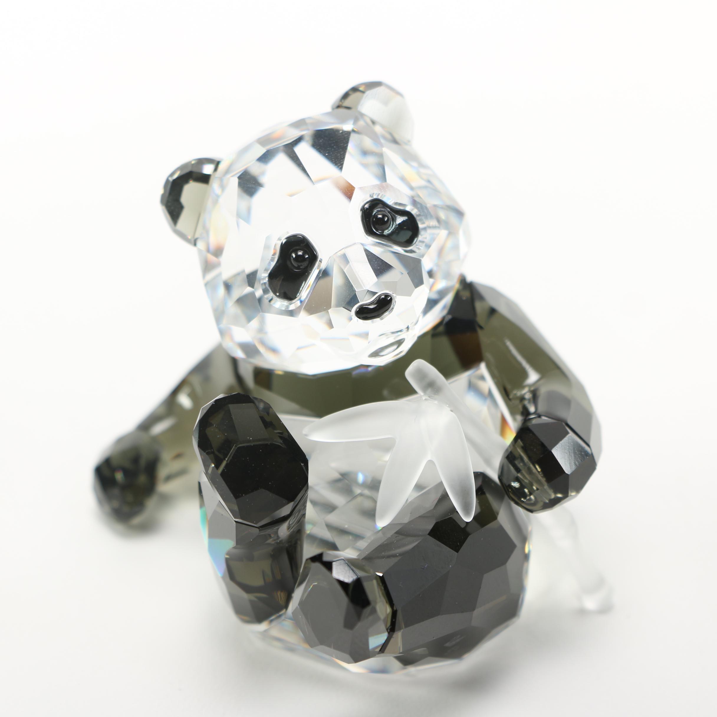 Swarovski Crystal Panda Bear Figurines