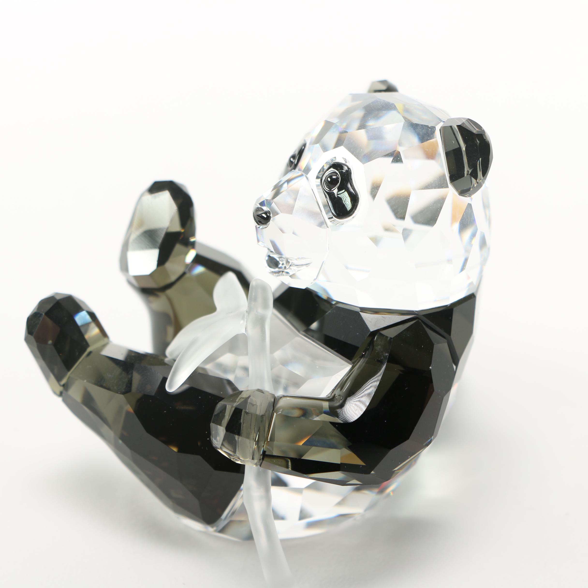 Swarovski Crystal Panda Bear Figurines