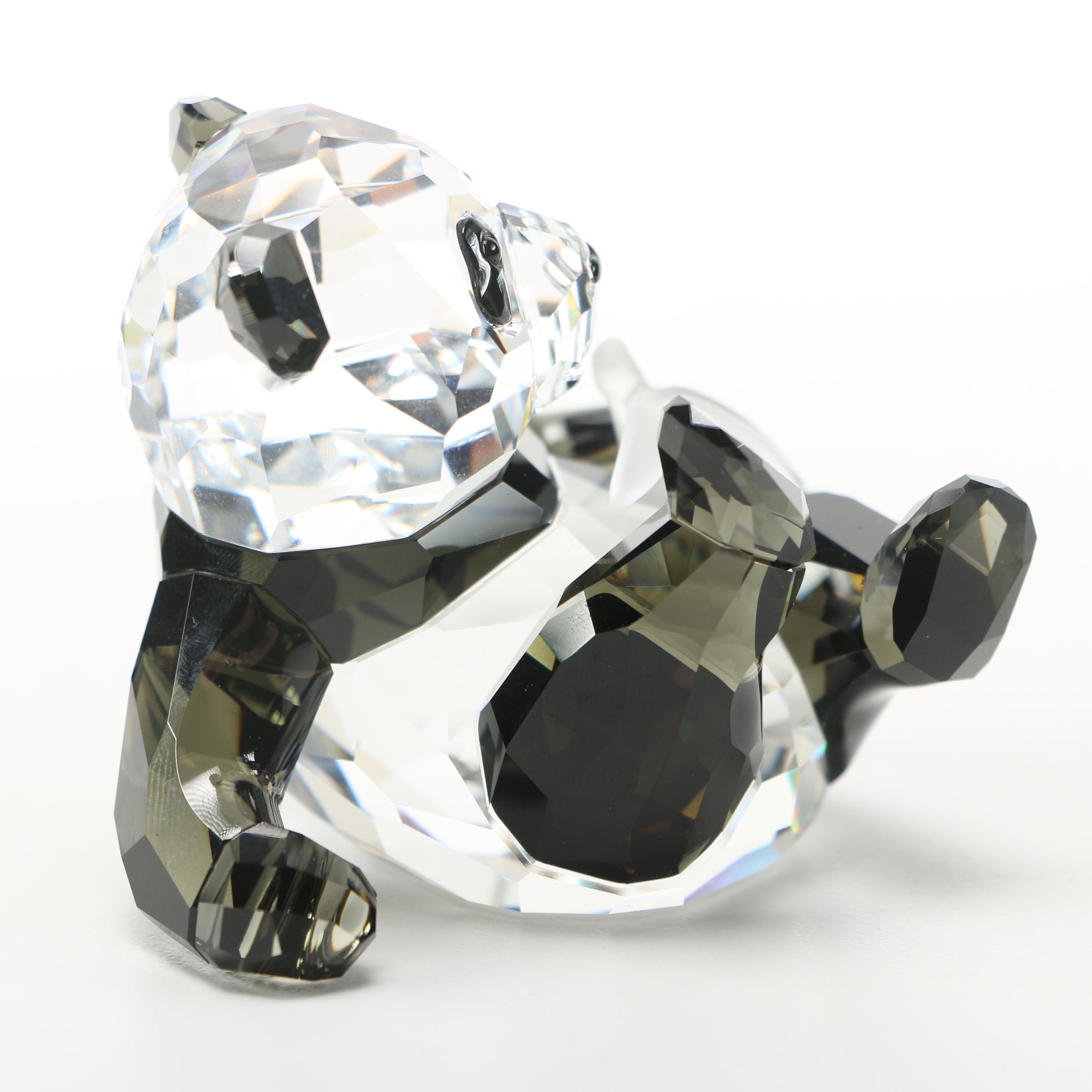 Swarovski Crystal Panda Bear Figurines