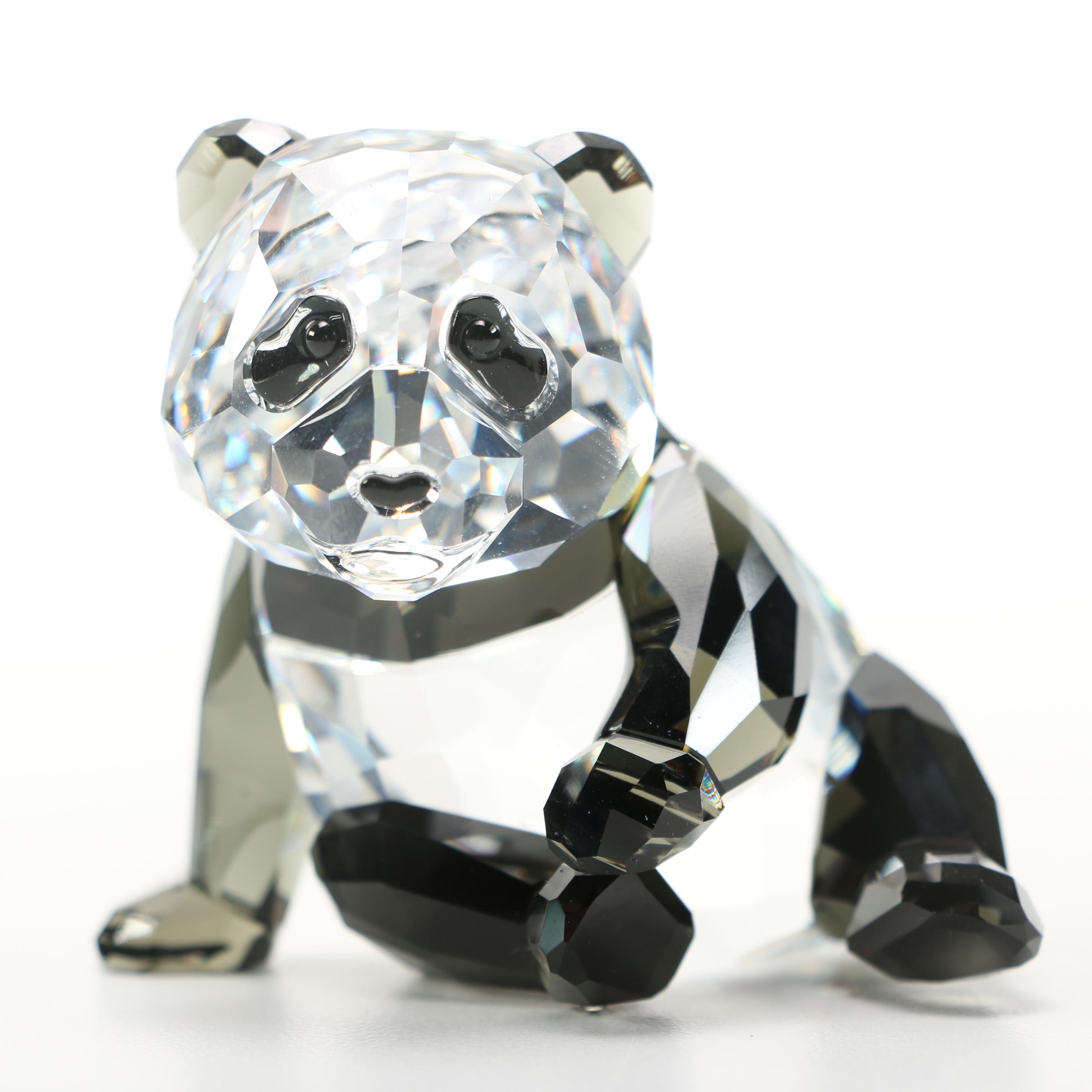 Swarovski Crystal Panda Bear Figurines