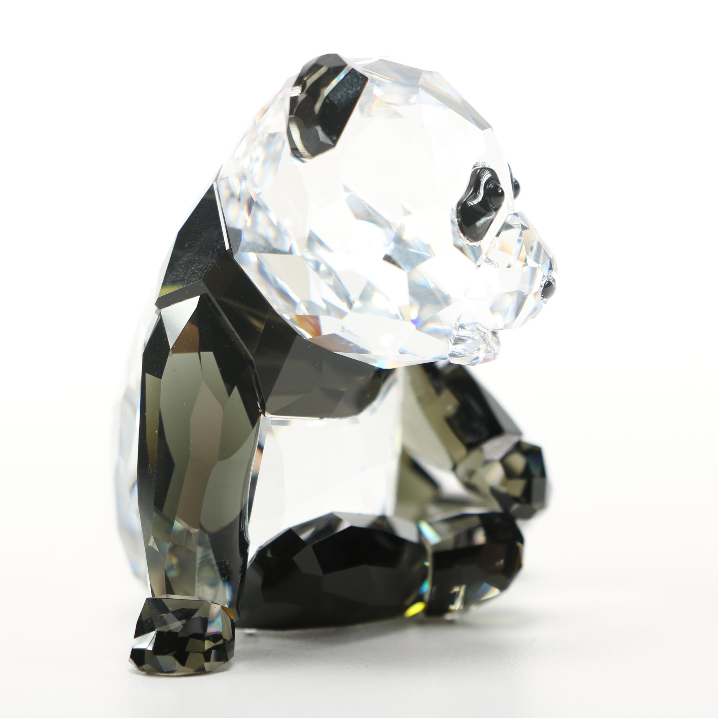 Swarovski Crystal Panda Bear Figurines