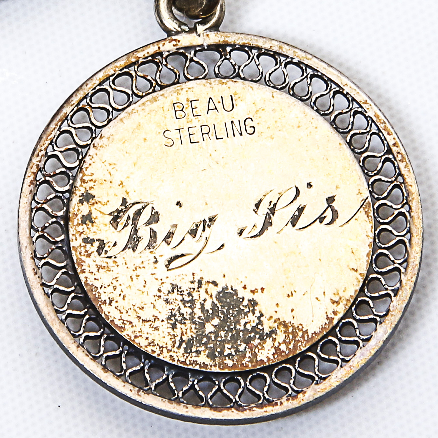 Vintage Sterling Silver ZETA Sorority Bracelet and Pin