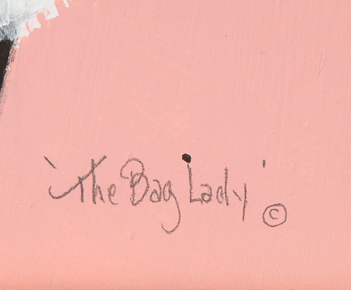 Mona Royer Oil Painting "The Bag Lady"
