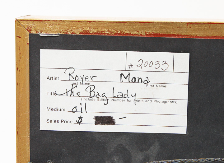 Mona Royer Oil Painting "The Bag Lady"