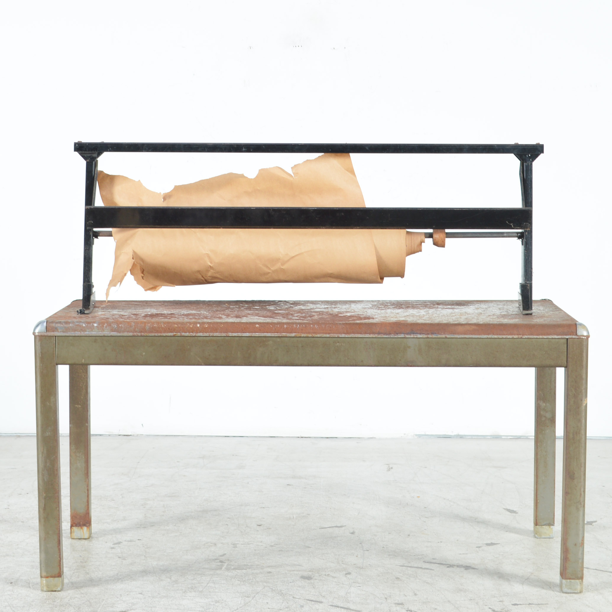 Vintage Yawman and Erbe Metal Table and Craft Paper Roller