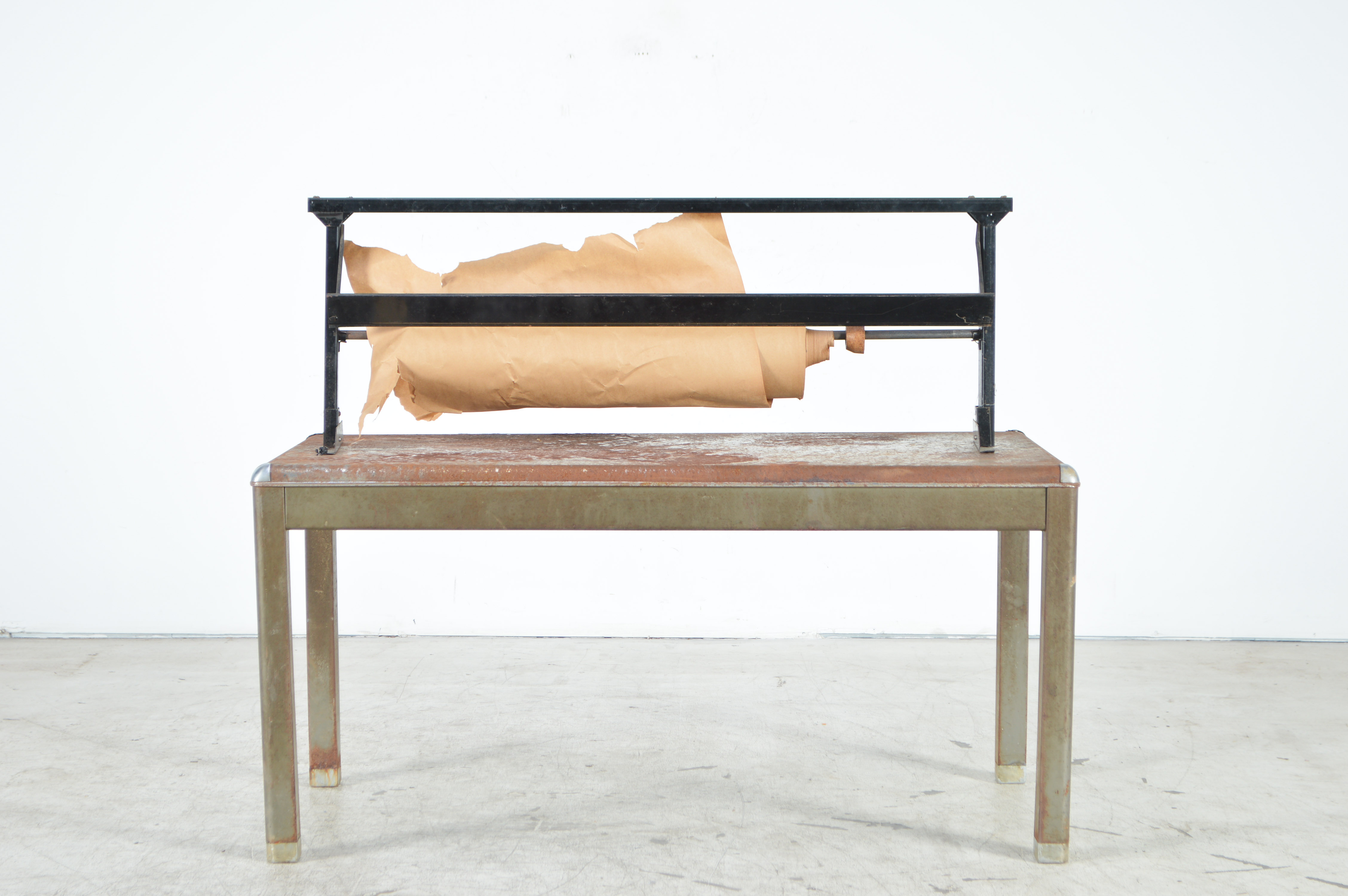 Vintage Yawman and Erbe Metal Table and Craft Paper Roller