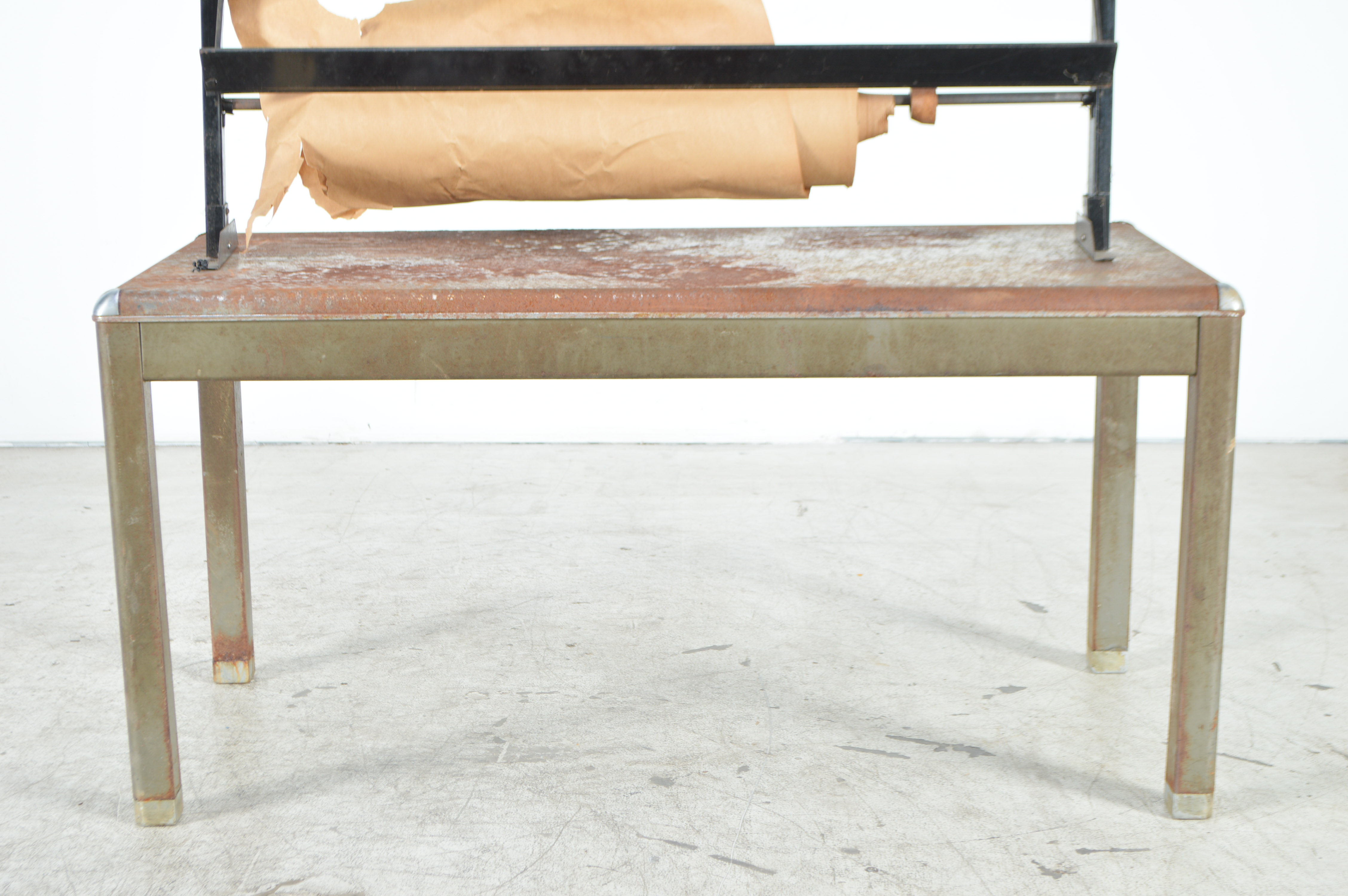 Vintage Yawman and Erbe Metal Table and Craft Paper Roller