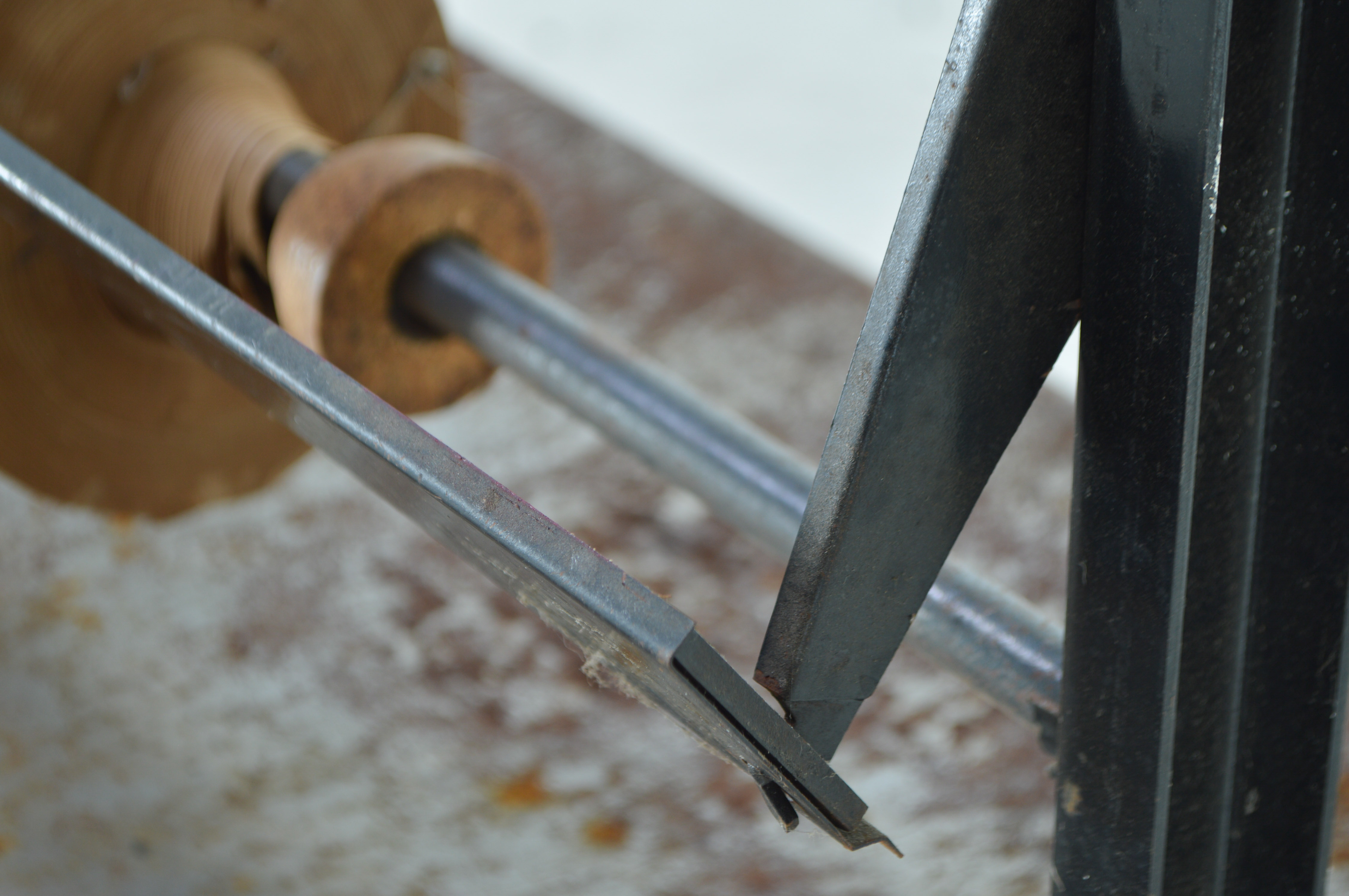 Vintage Yawman and Erbe Metal Table and Craft Paper Roller