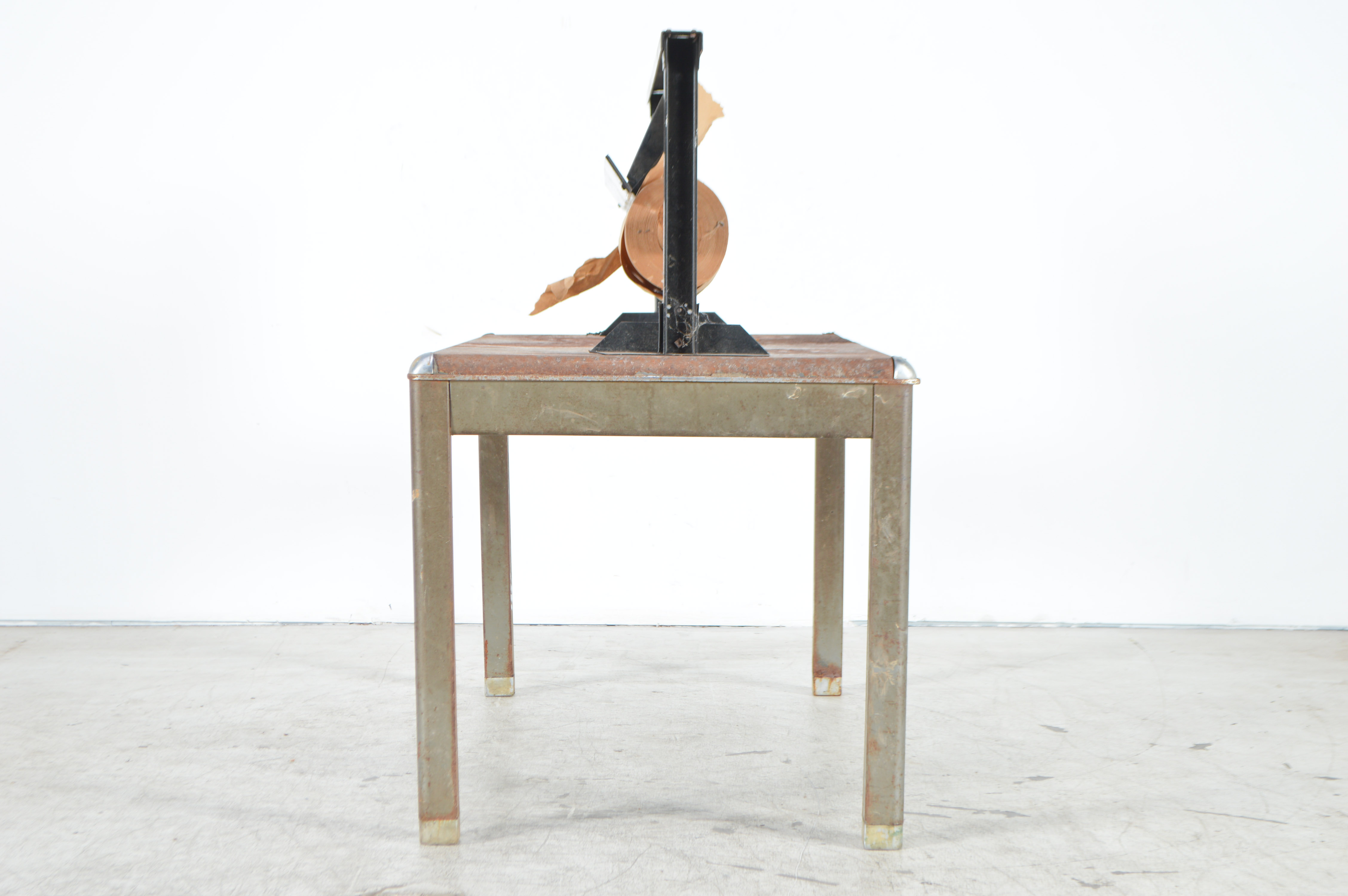 Vintage Yawman and Erbe Metal Table and Craft Paper Roller