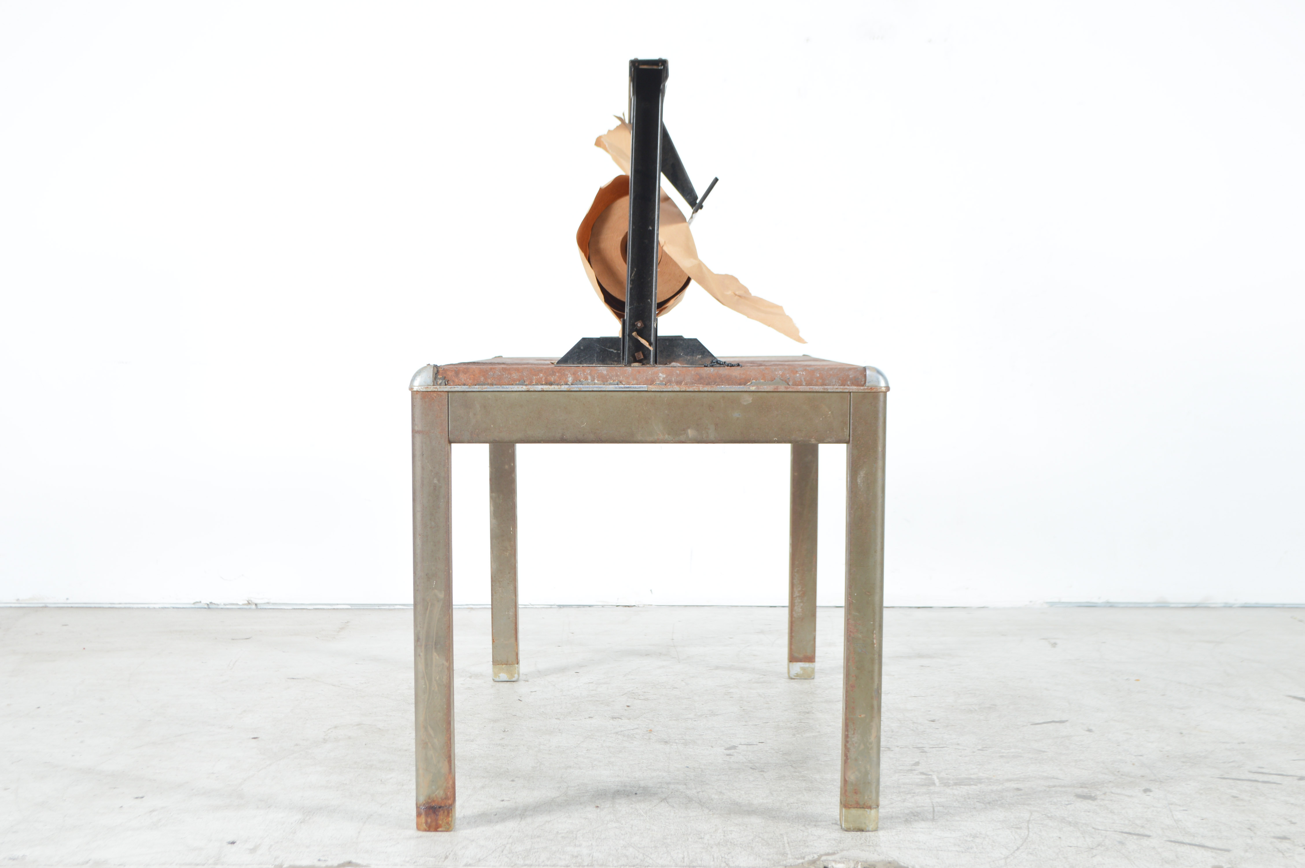 Vintage Yawman and Erbe Metal Table and Craft Paper Roller