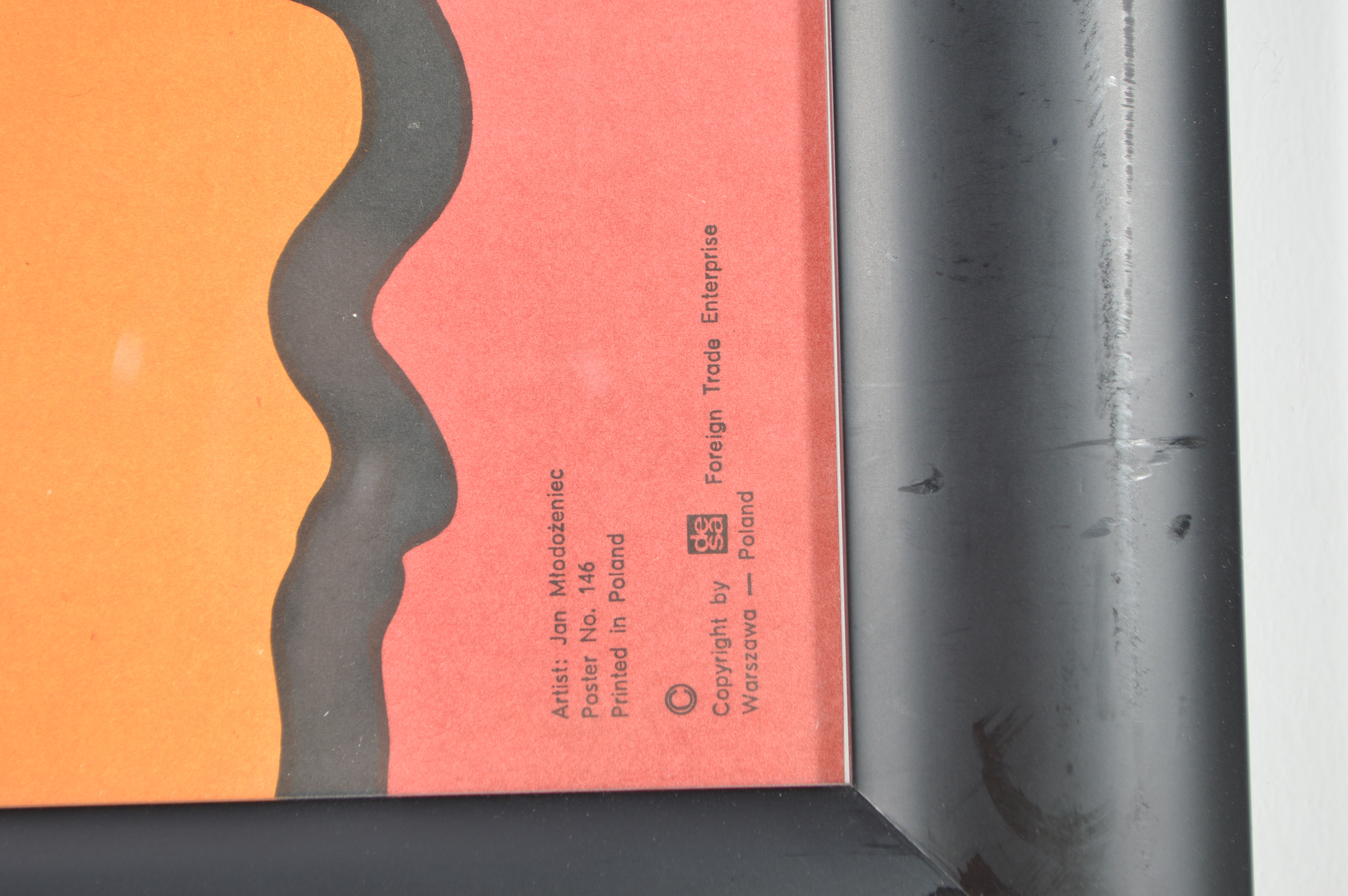 Vintage "Cyrk Poster" After Jan Młodożeniec Offset Lithograph "Clown Balancing Top Hat"