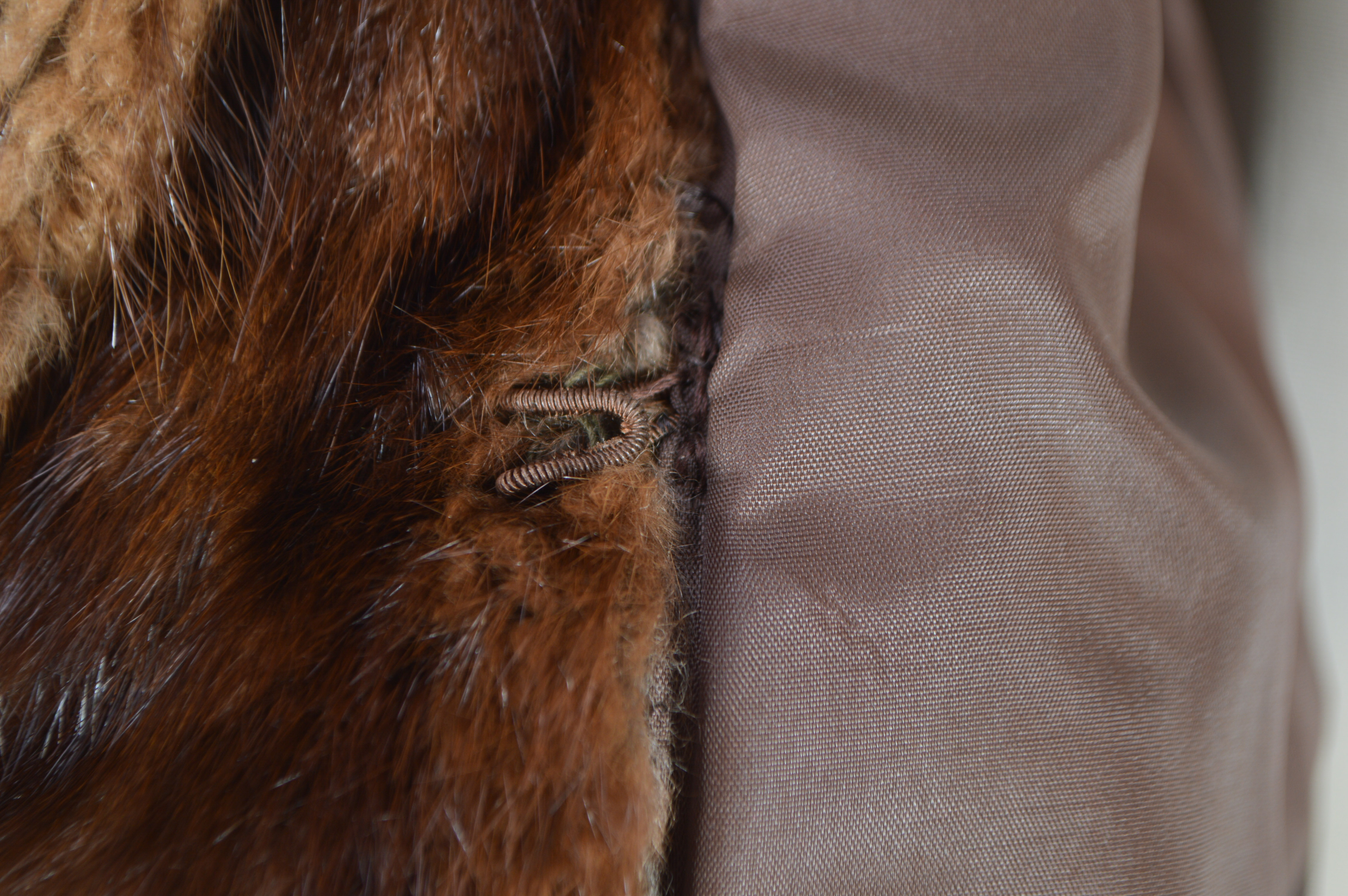 Vintage Dyed Muskrat Fur Coat